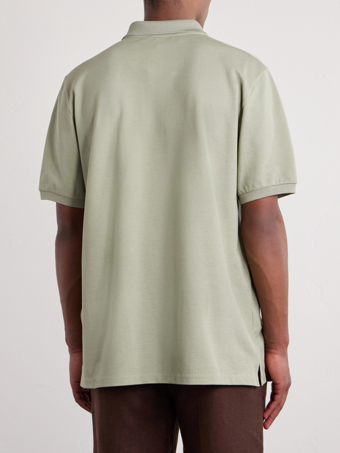 Purple Label - Logo-Embroidered Cotton-Piqué Polo Shirt
