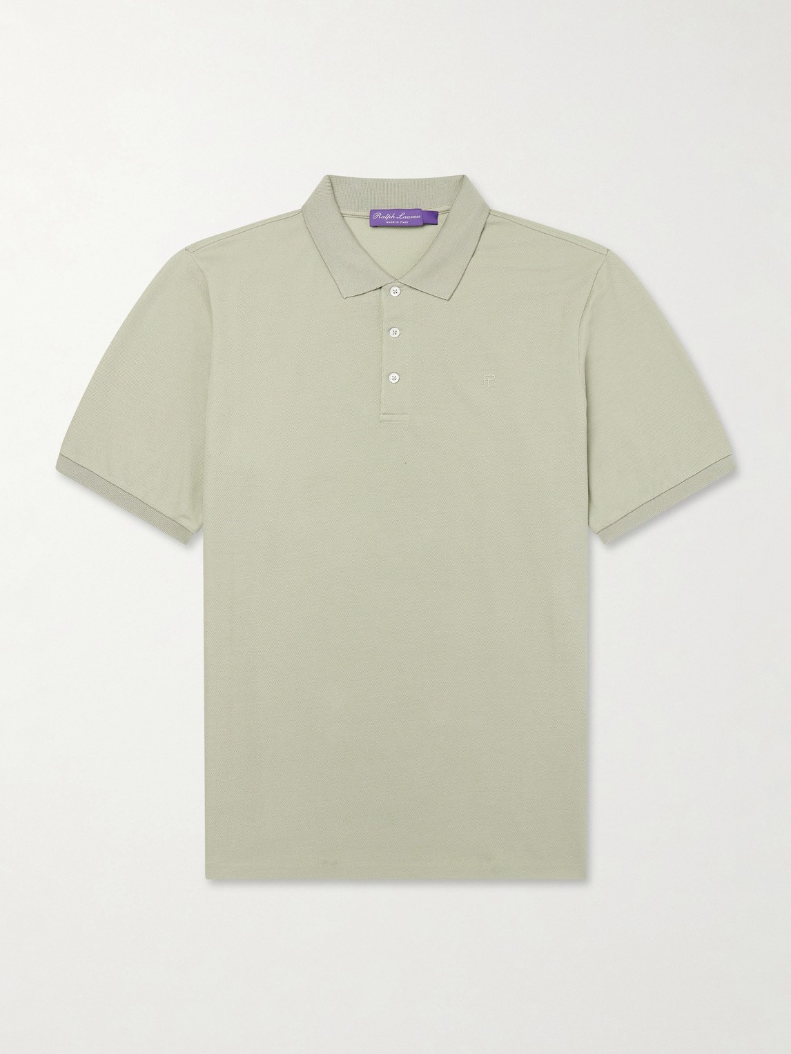 Purple Label - Logo-Embroidered Cotton-Piqué Polo Shirt