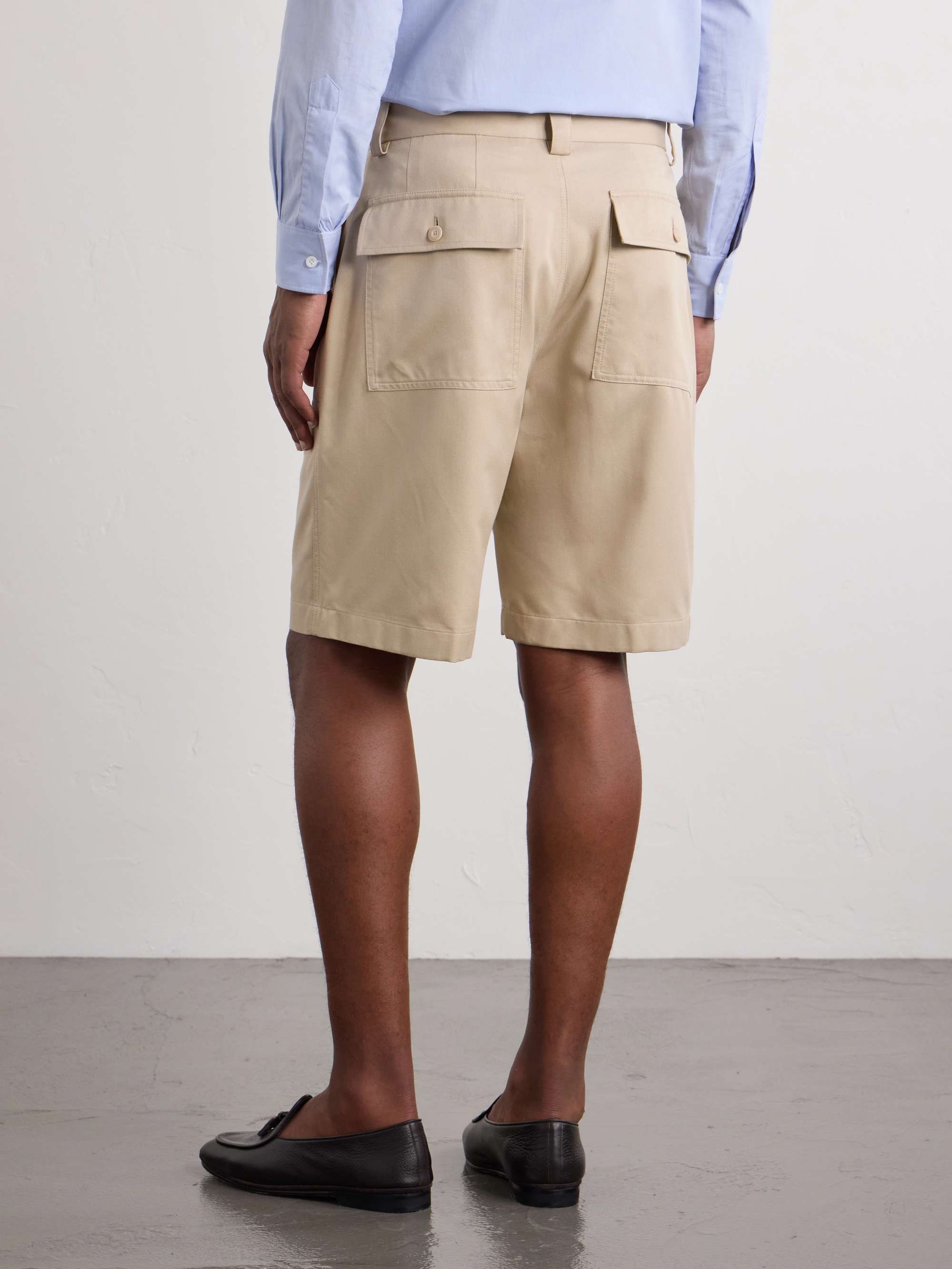 RALPH LAUREN PURPLE LABEL Straight-Leg Silk-Twill Shorts for Men