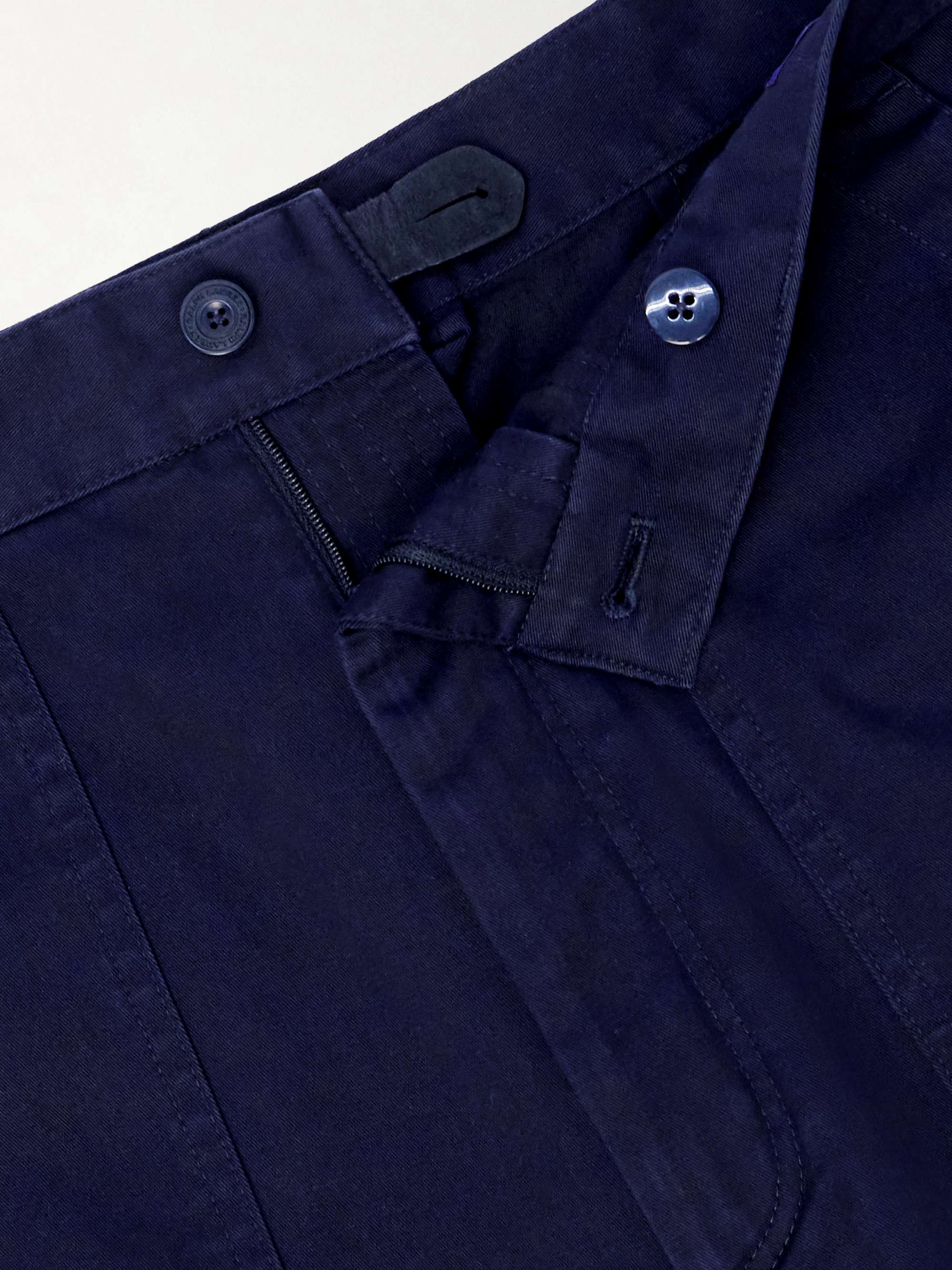 RALPH LAUREN PURPLE LABEL Straight-Leg Cotton-Blend Twill Trousers
