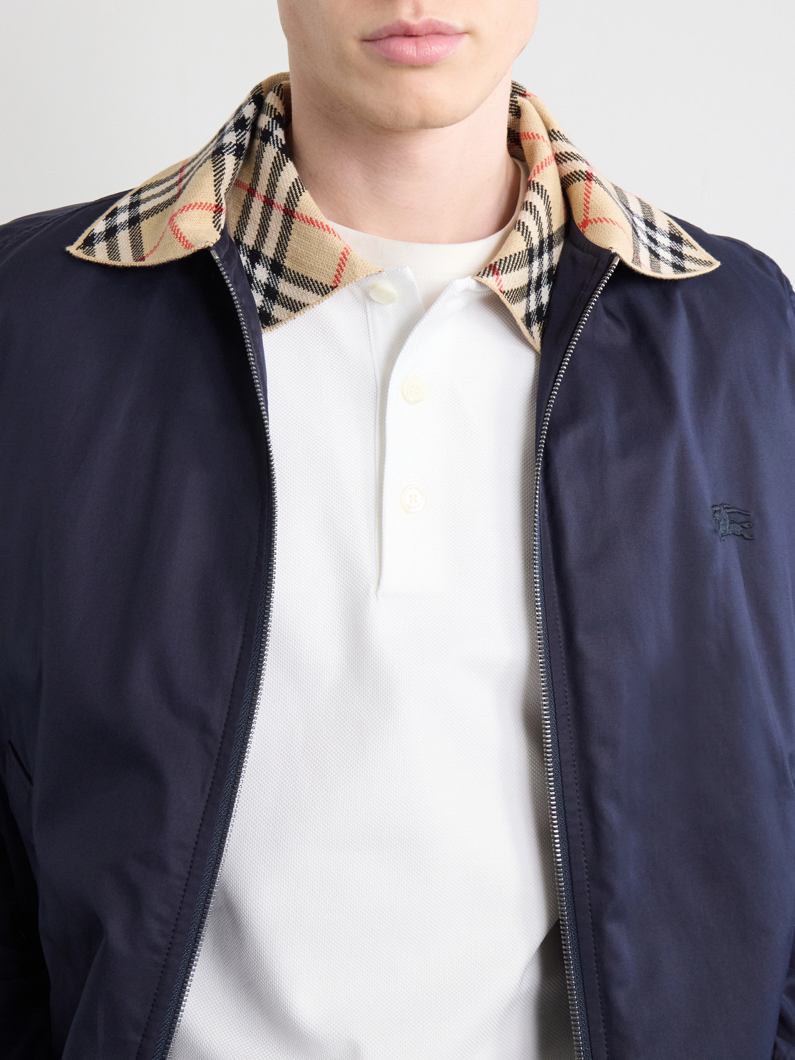 Checked Cotton-Piqué Polo Shirt