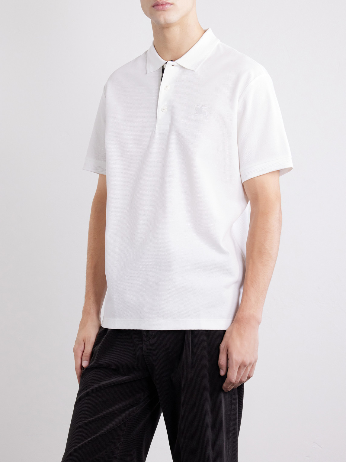 Eddie Logo-Embroidered Cotton-Piqué Polo Shirt