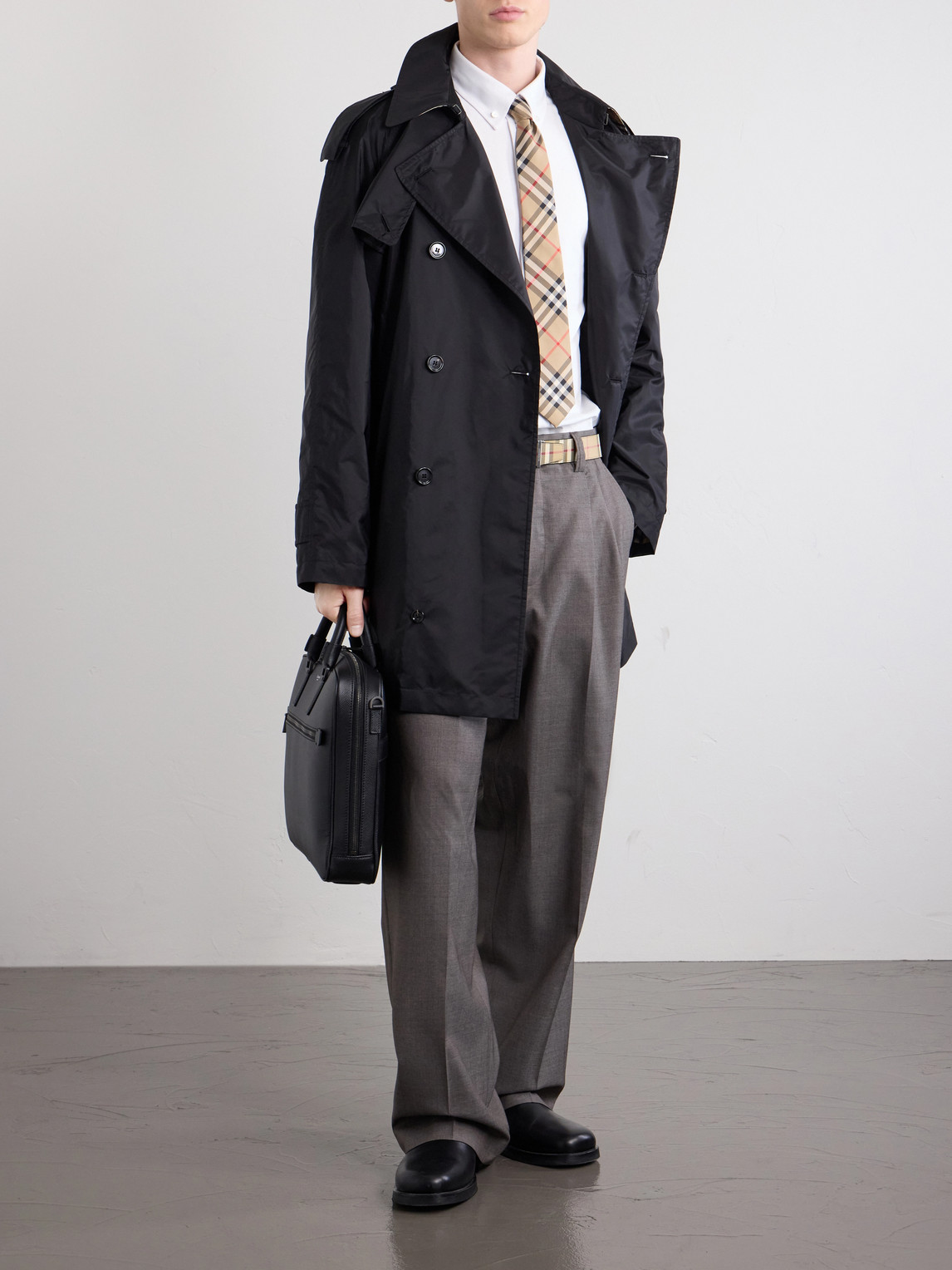 Belted Shell Trench Coat