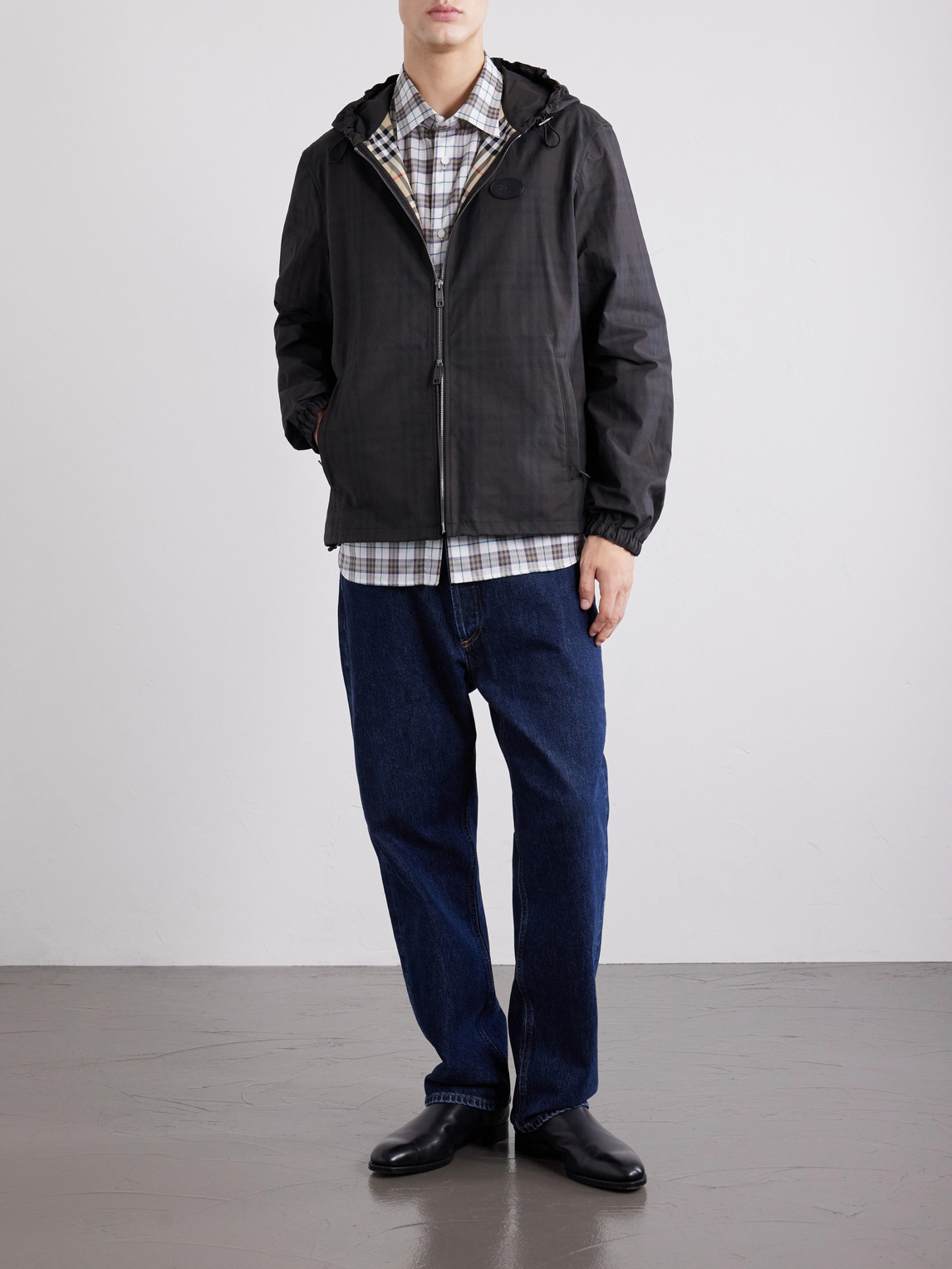 Newport Logo-Appliquéd Checked Cotton Jacket