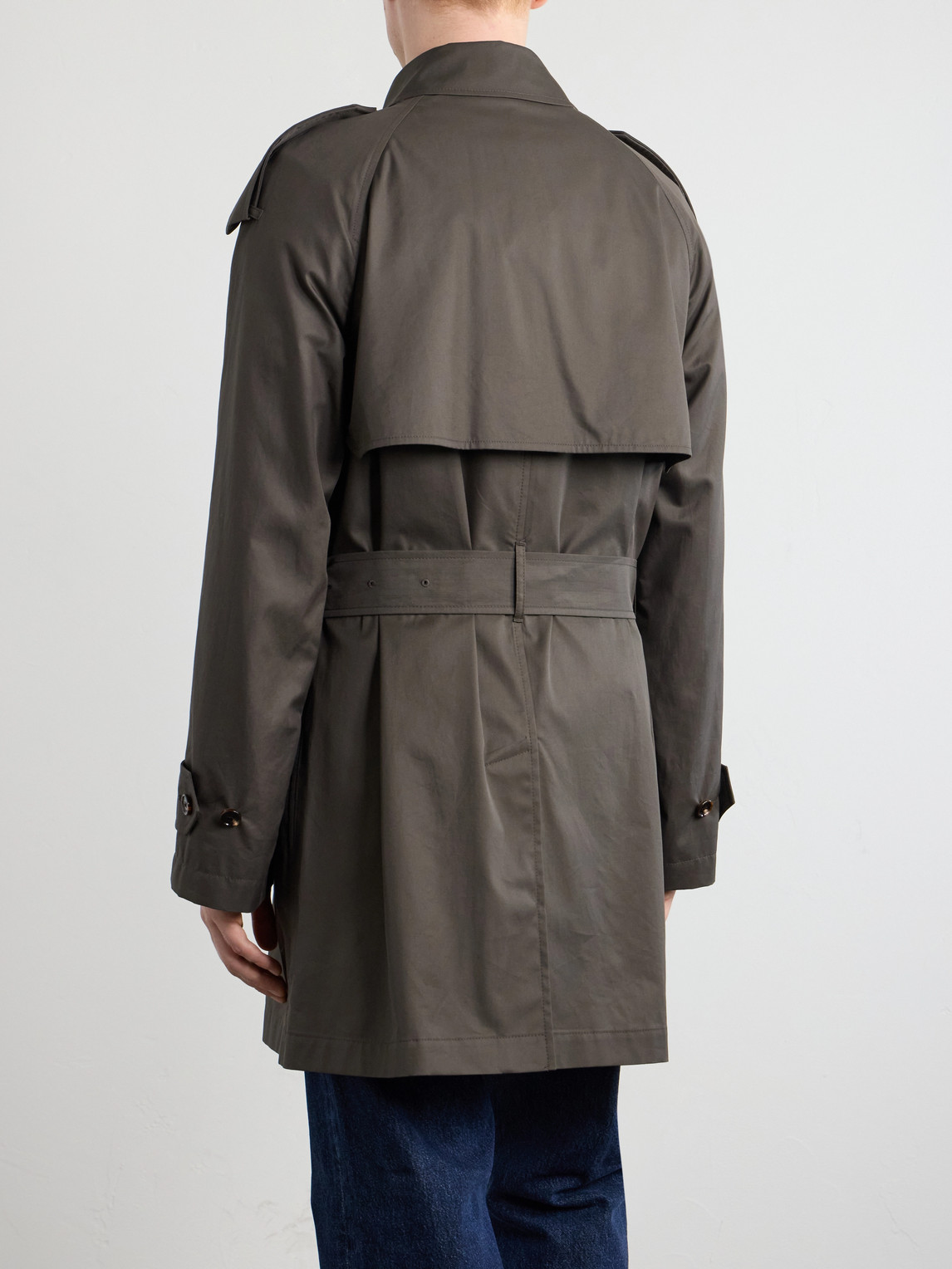 Belted Cotton-Gabardine Trench Coat