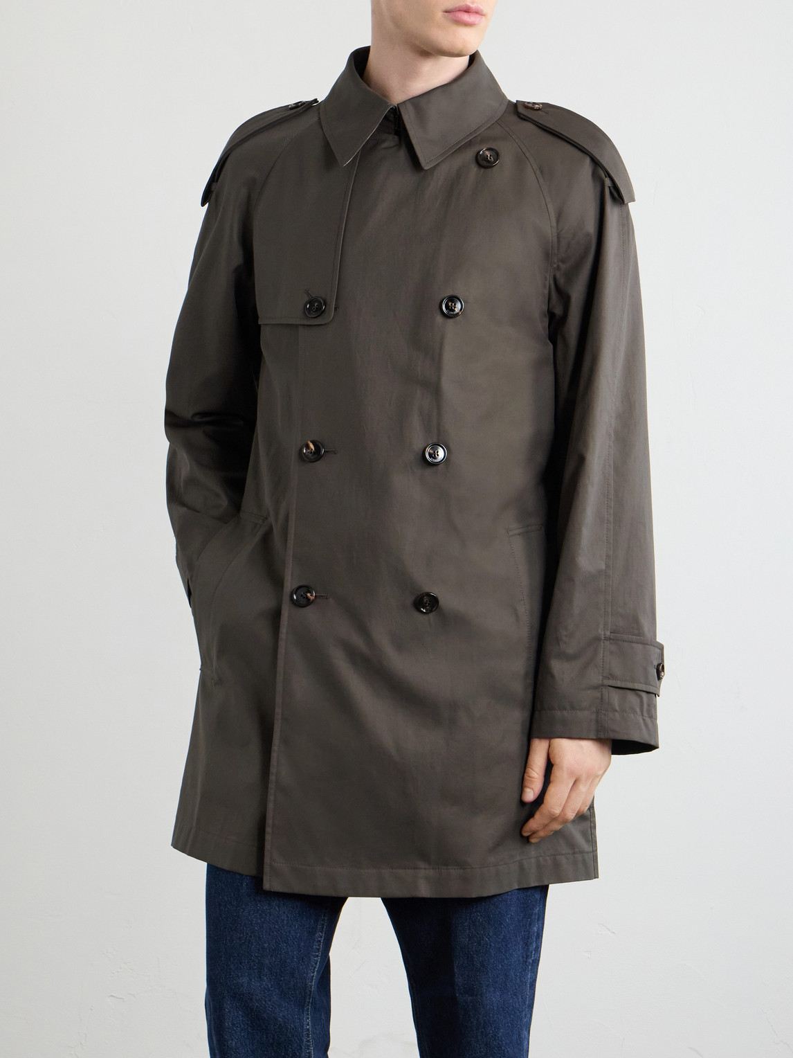 Belted Cotton-Gabardine Trench Coat
