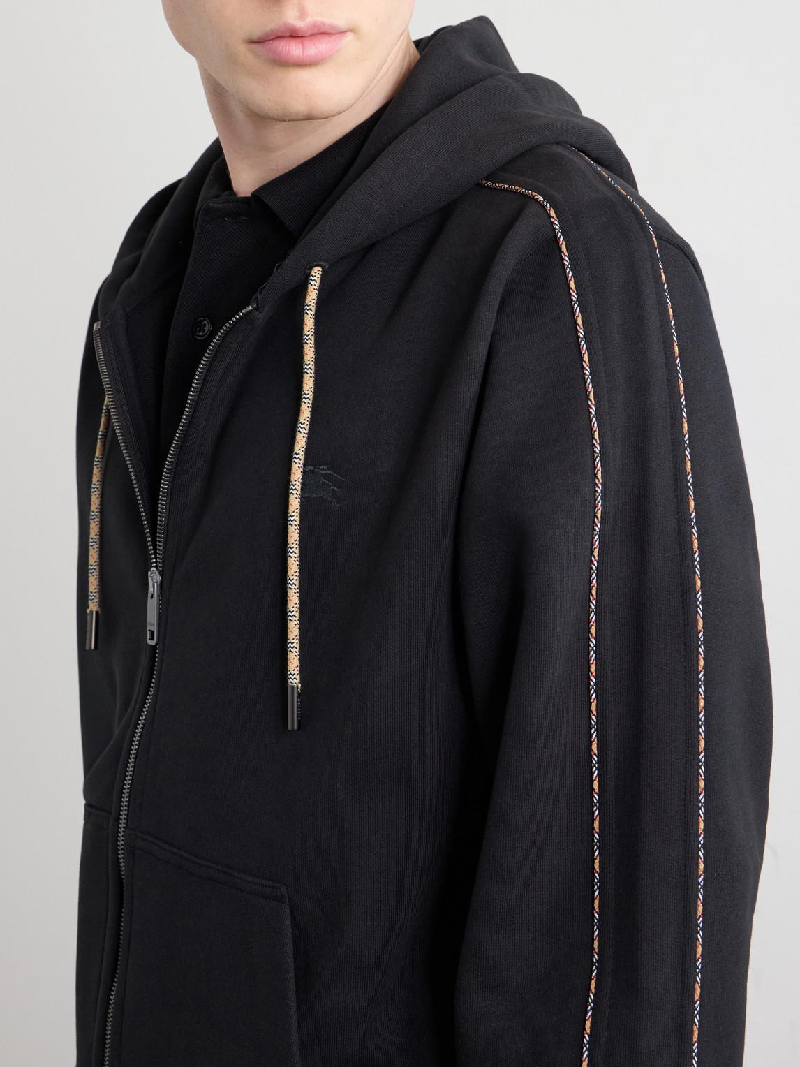 Logo-Embroidered Cotton-Jersey Zip-Up Hoodie