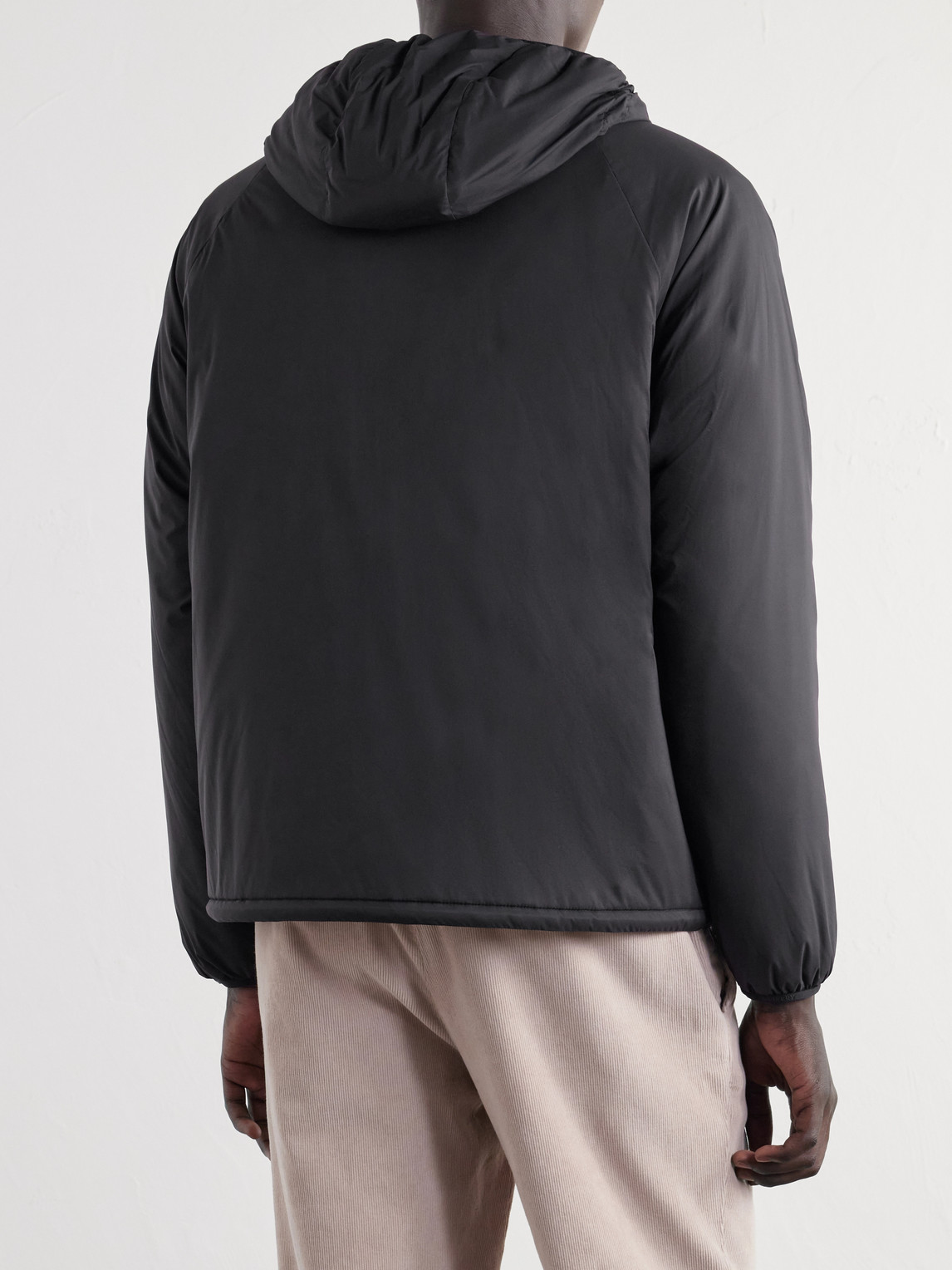Logo-Appliquéd Shell Hooded Jacket