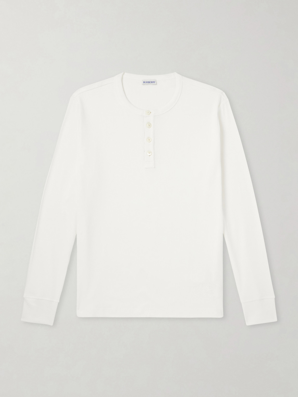 Logo-Embroidered Ribbed Cotton-Blend Jersey T-Shirt