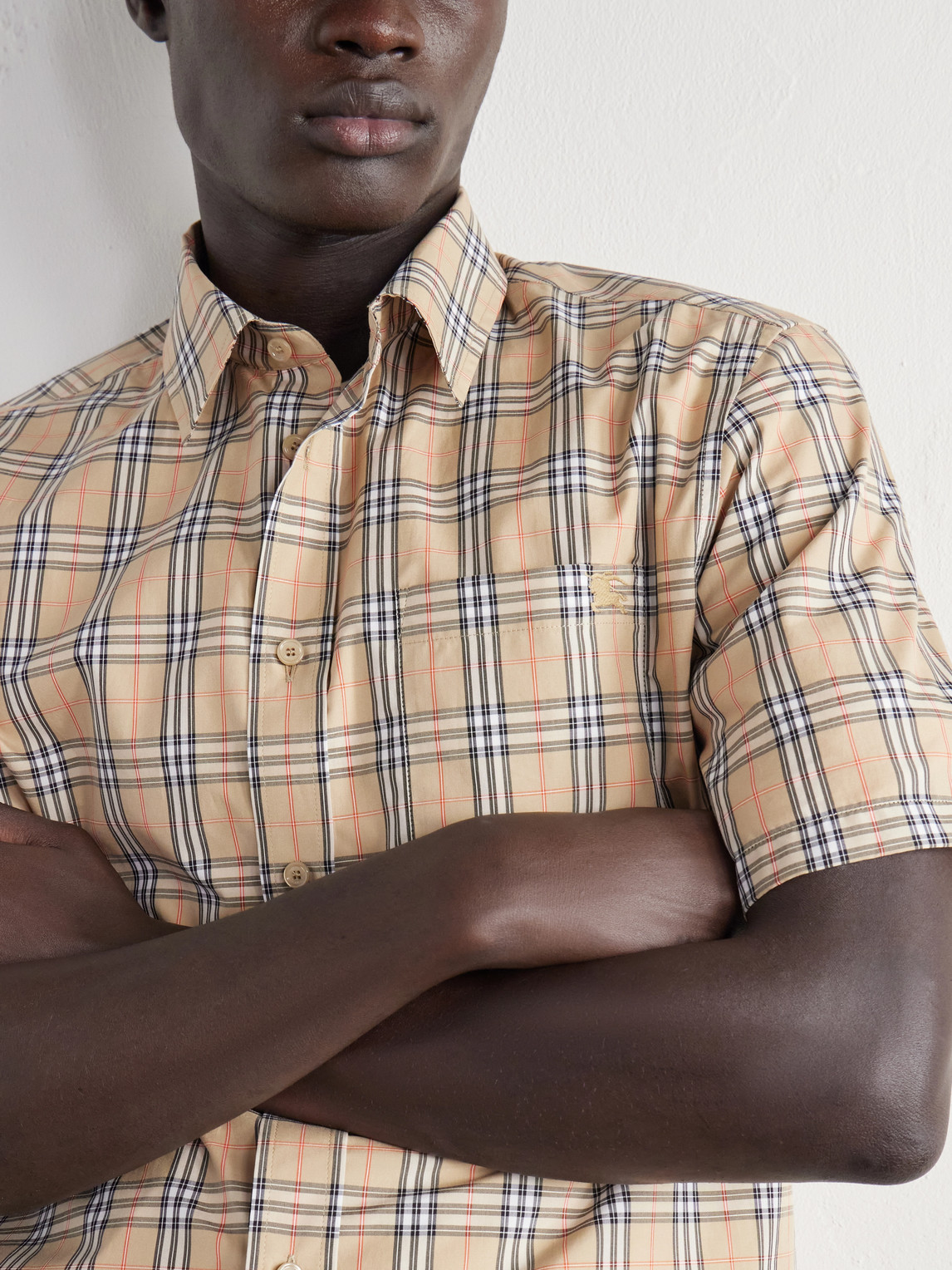 Checked Cotton-Poplin Shirt
