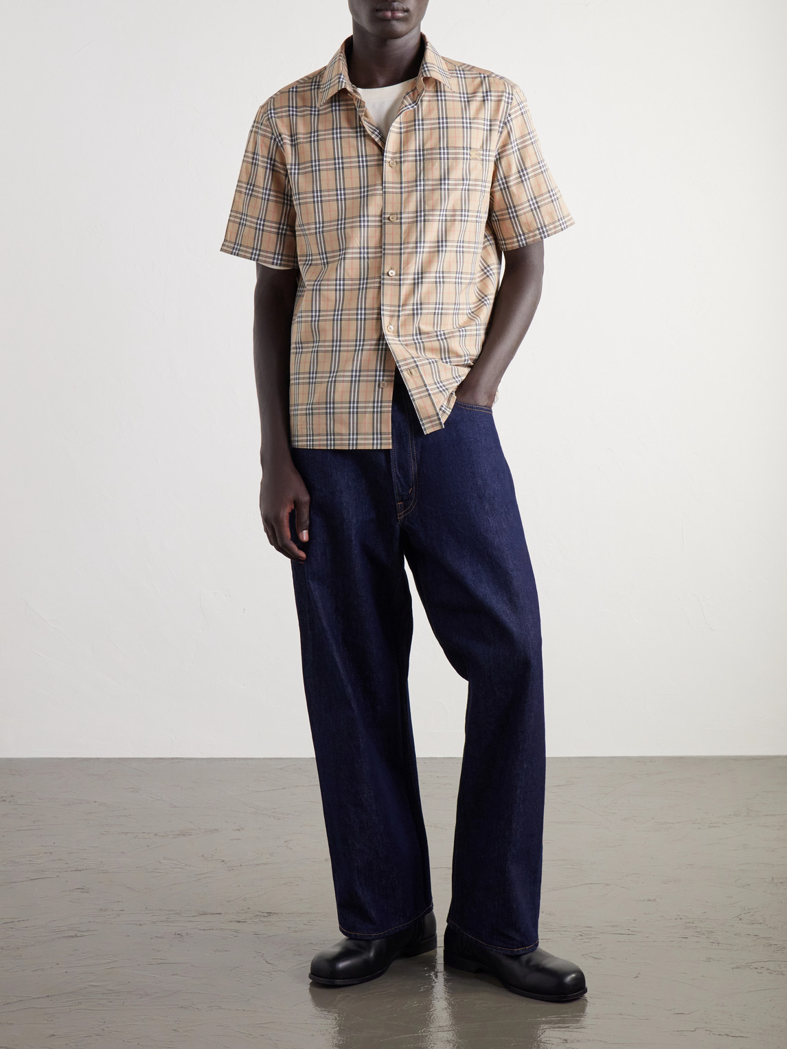 Checked Cotton-Poplin Shirt