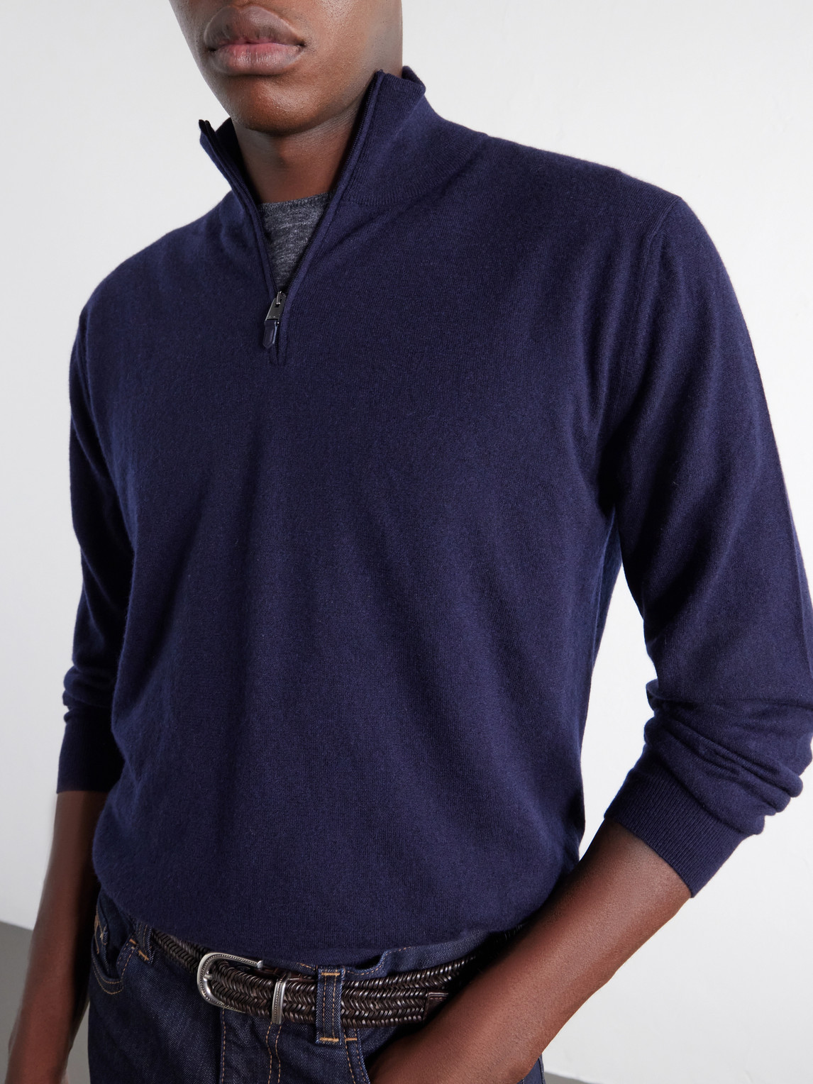 Cashmere Half-Zip Sweater