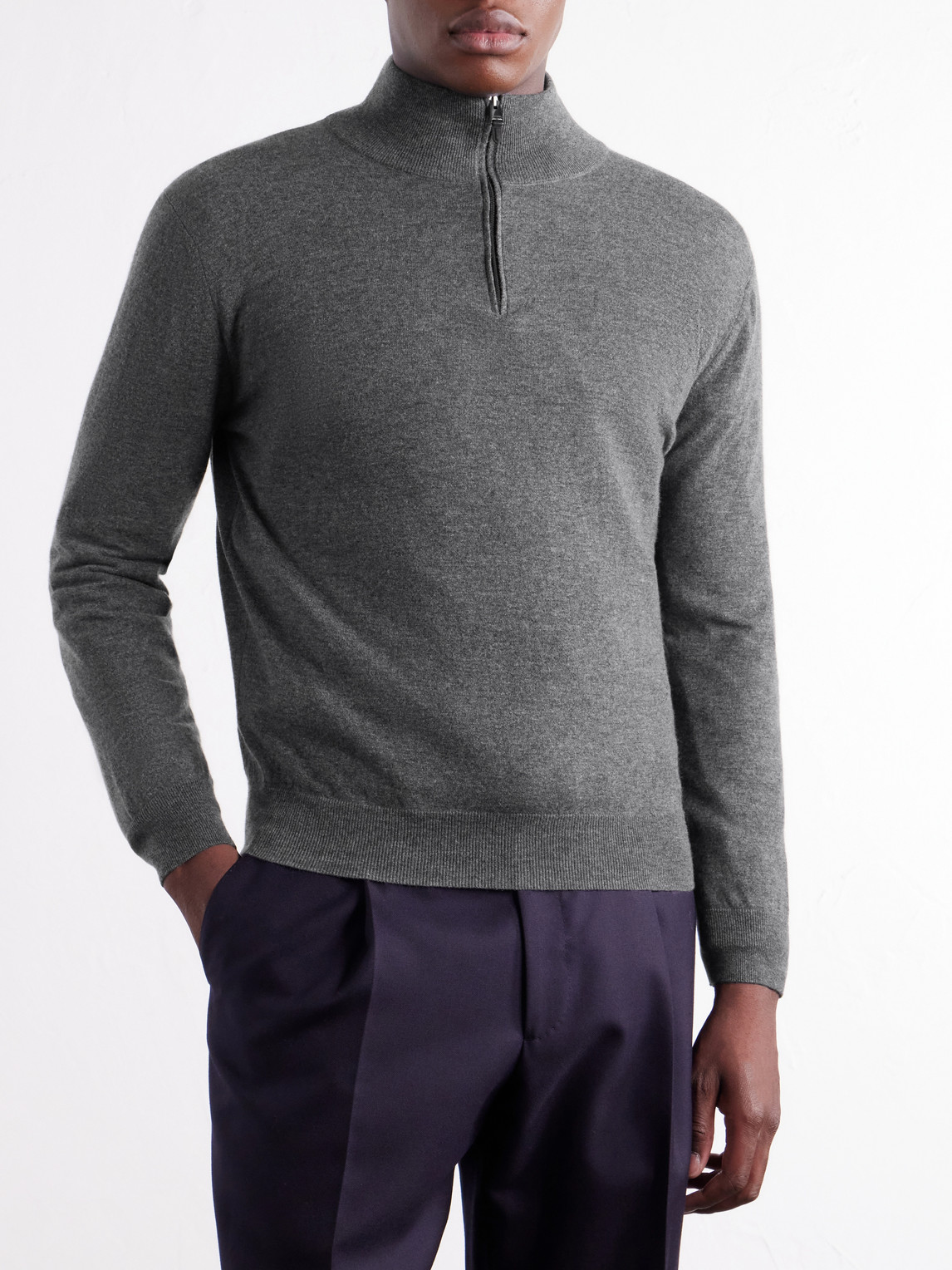 Cashmere Half-Zip Sweater