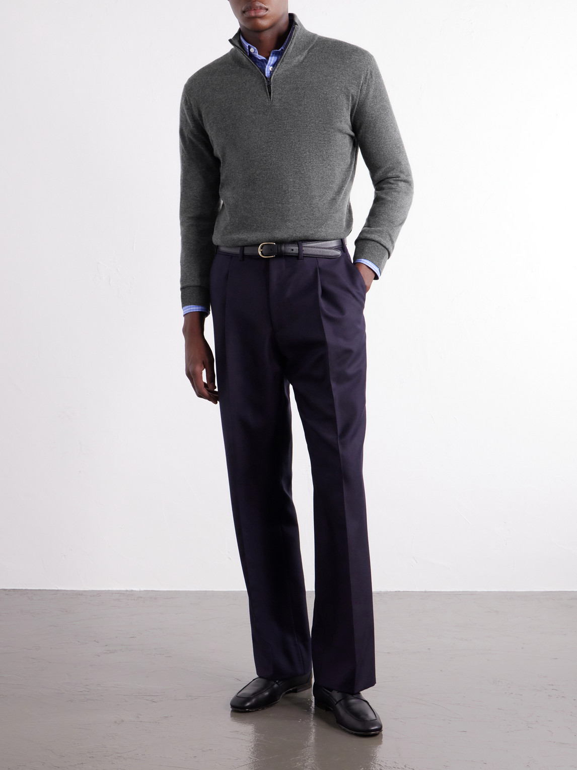 Cashmere Half-Zip Sweater
