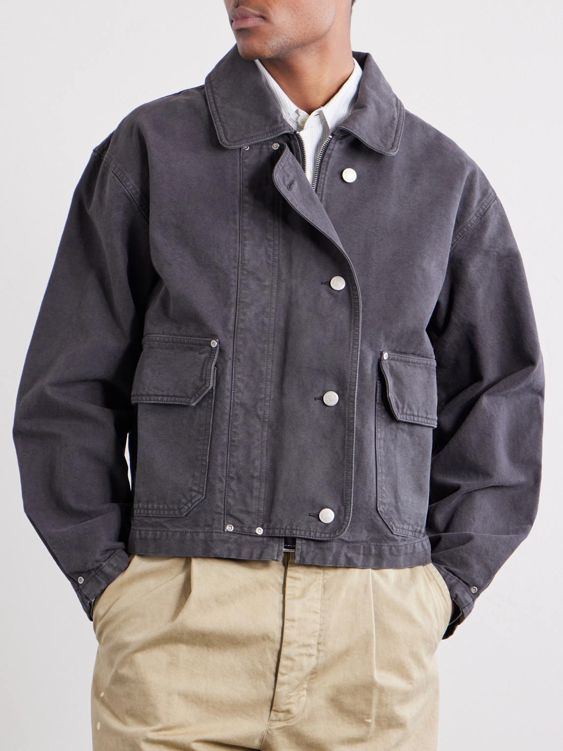  Mfpen - Courier Organic Cotton-canvas Jacket - Men - Gray - Xs 