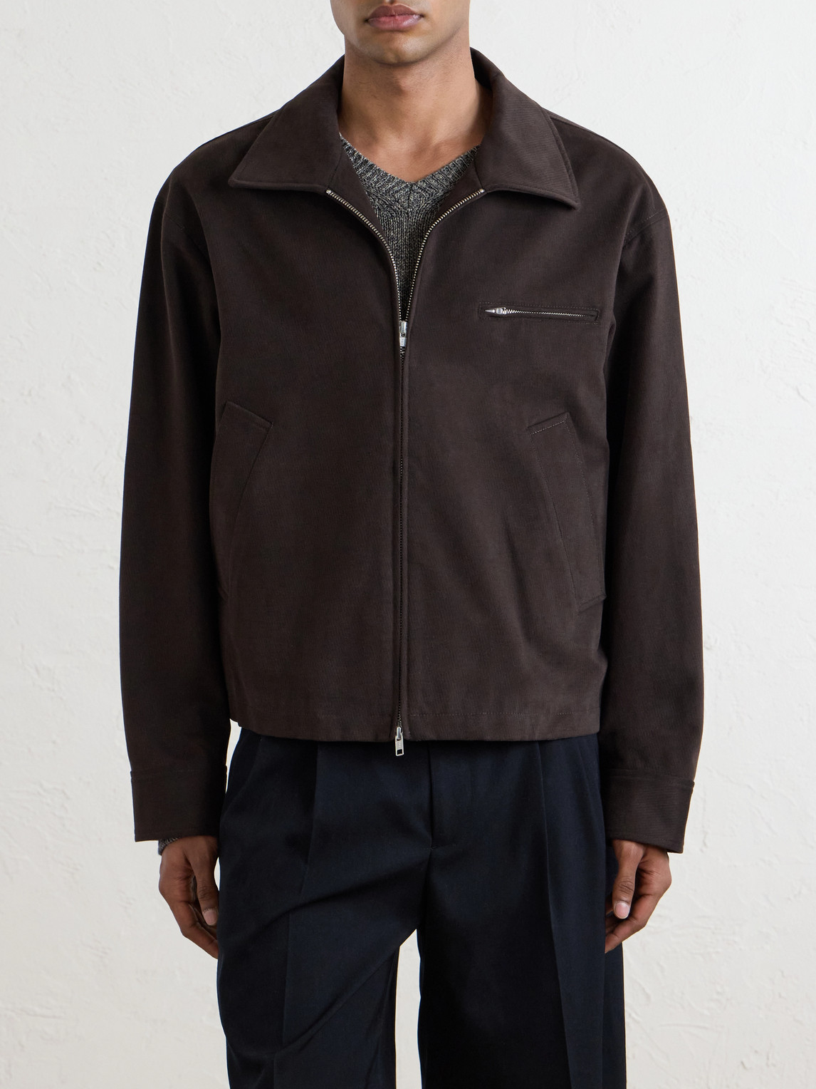  Mfpen - Postal Cotton-velvet Jacket - Men - Brown - Xs 