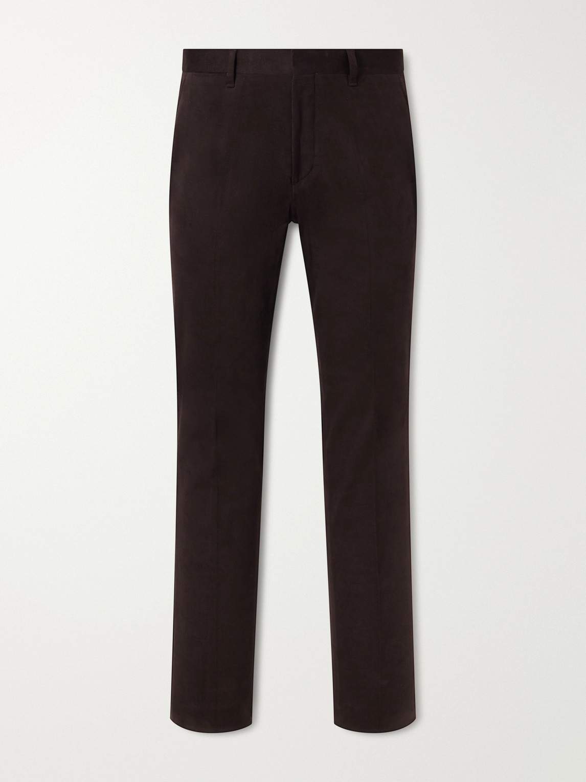 Mr P. - Straight-Leg Brushed Cotton-Blend Twill Suit Trousers