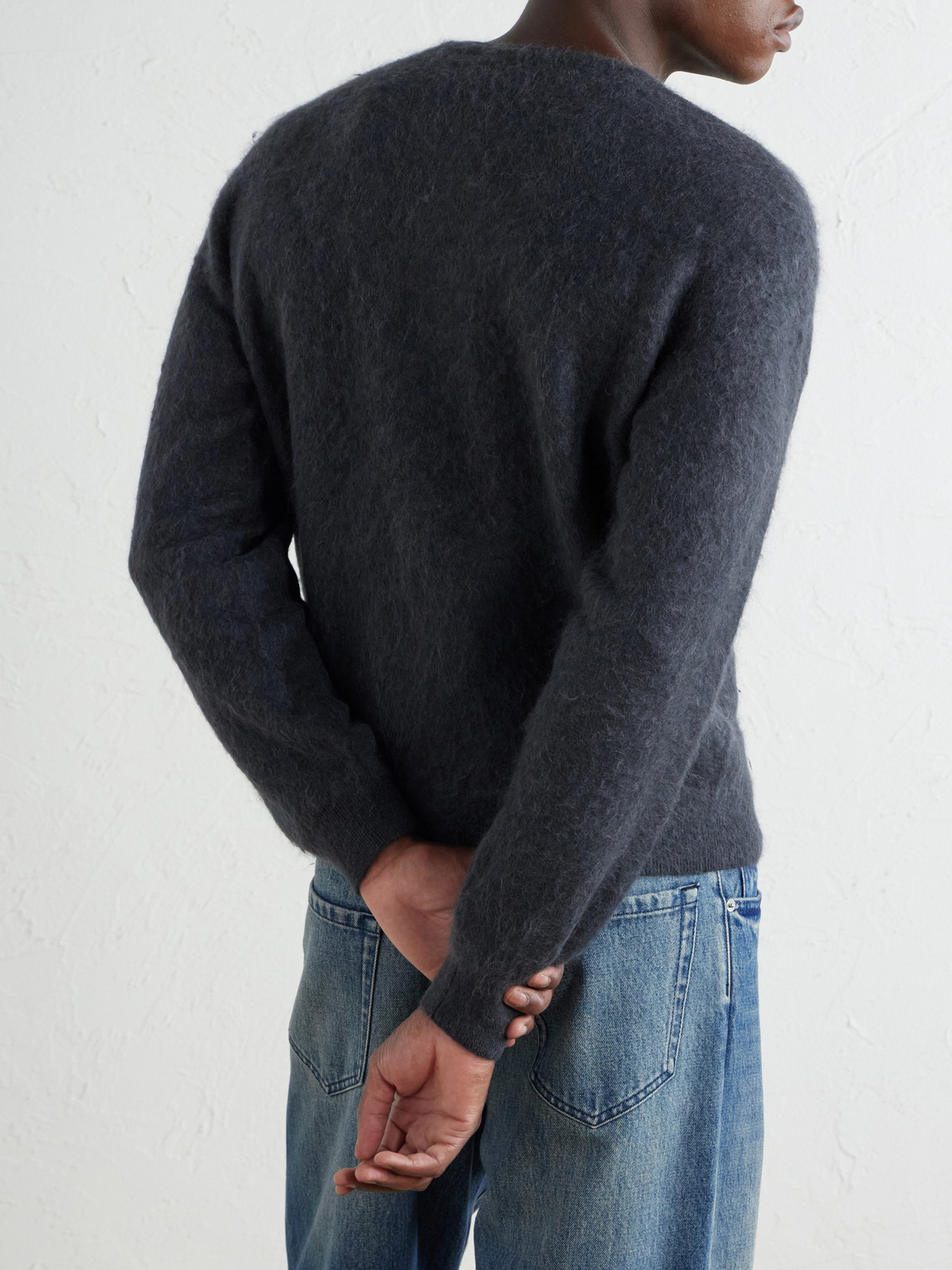 Garment-Dyed Alpaca Cardigan