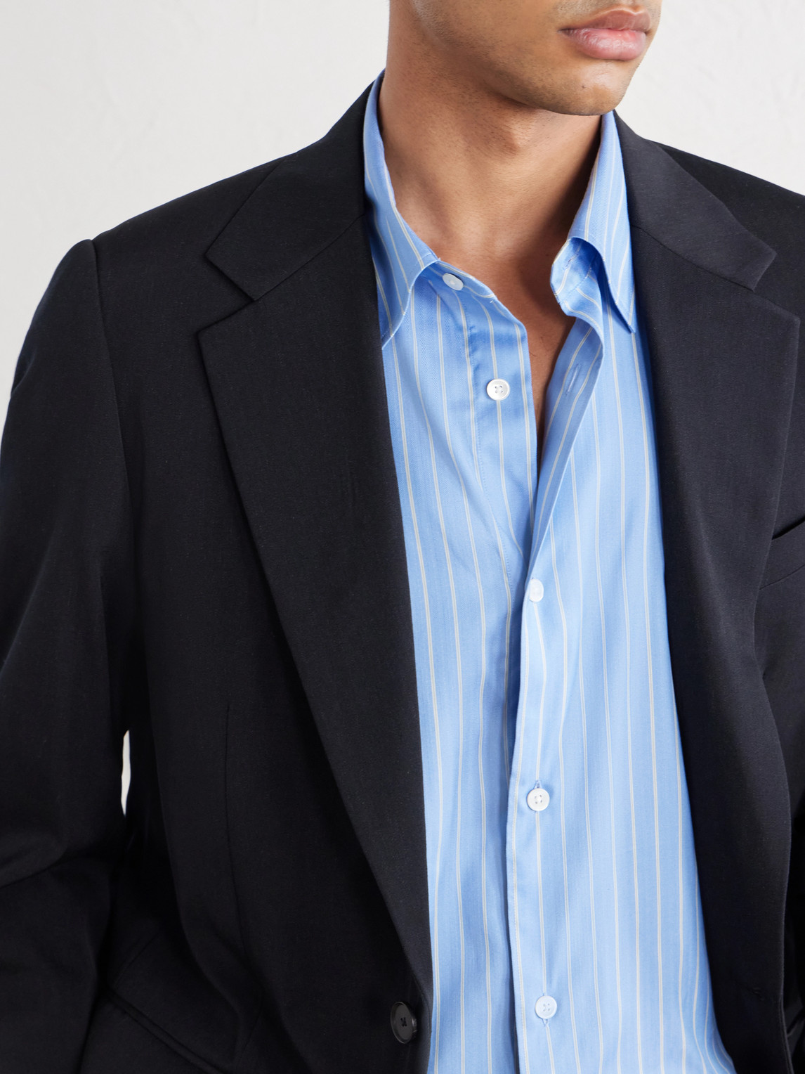 Striped Cotton And Silk-Blend Shirt