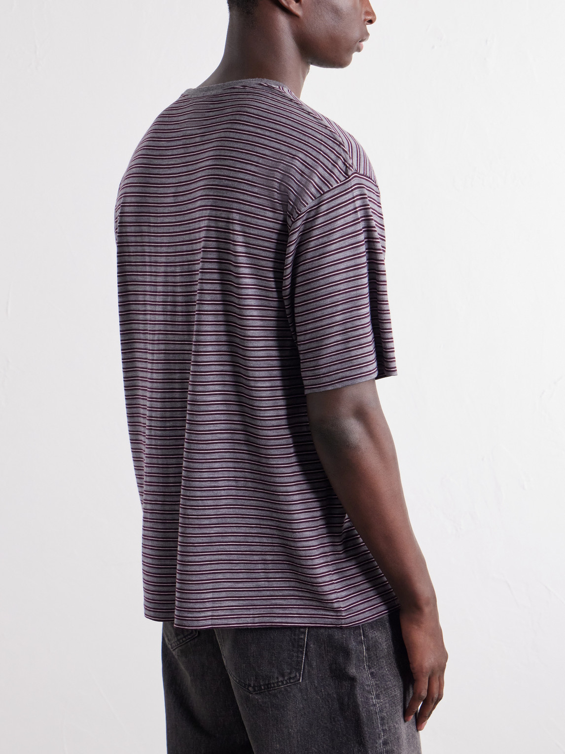 Striped Wool-Jersey T-Shirt