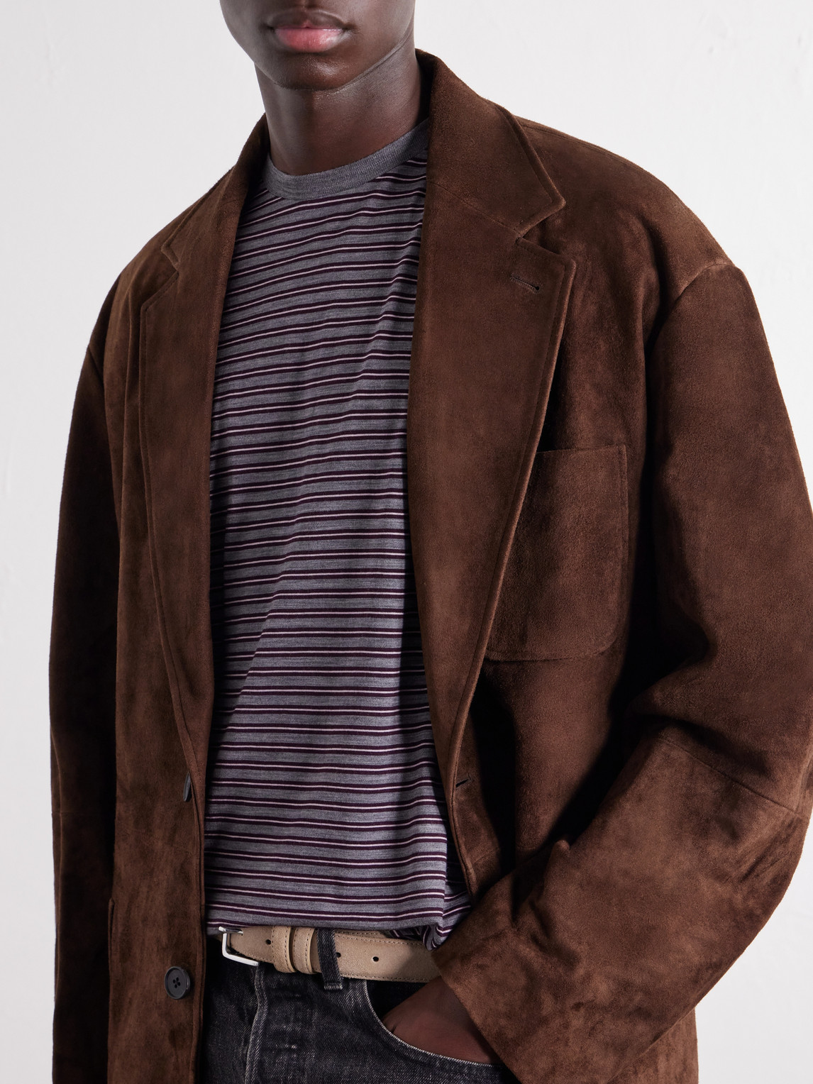 Striped Wool-Jersey T-Shirt