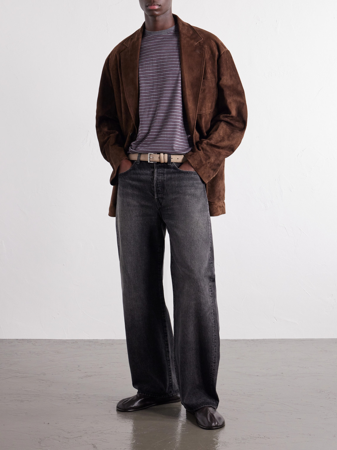 Striped Wool-Jersey T-Shirt