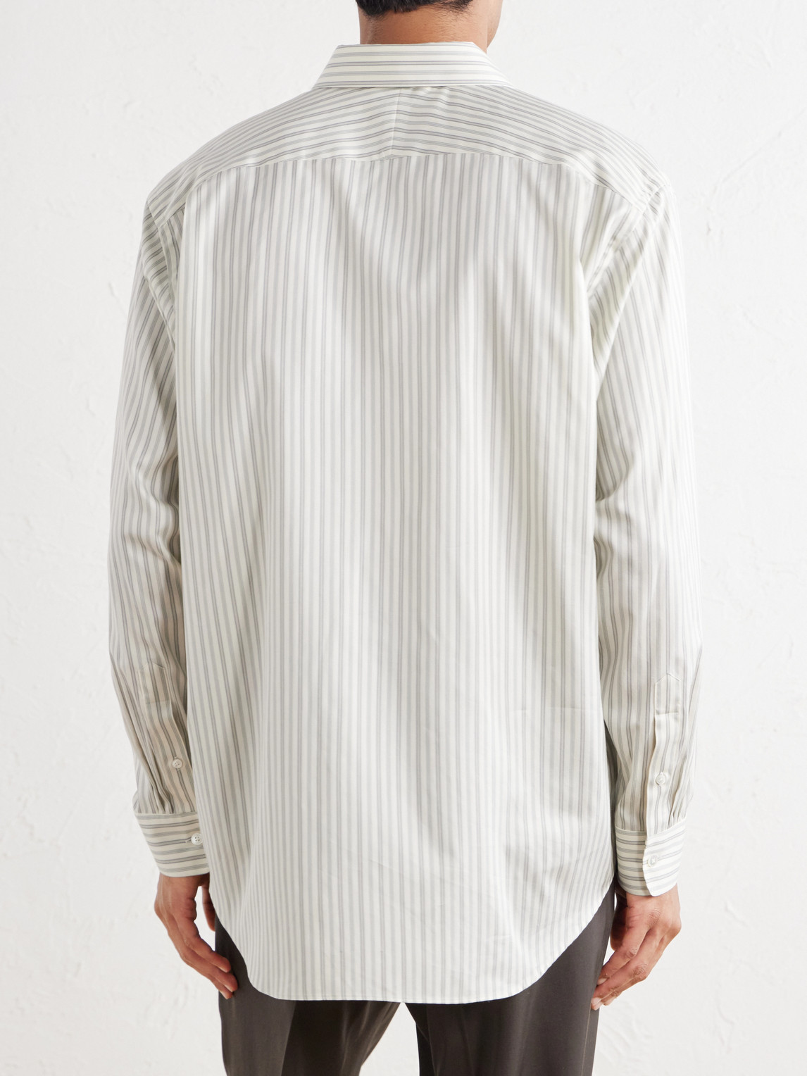 Striped Cotton And Silk-Blend Shirt
