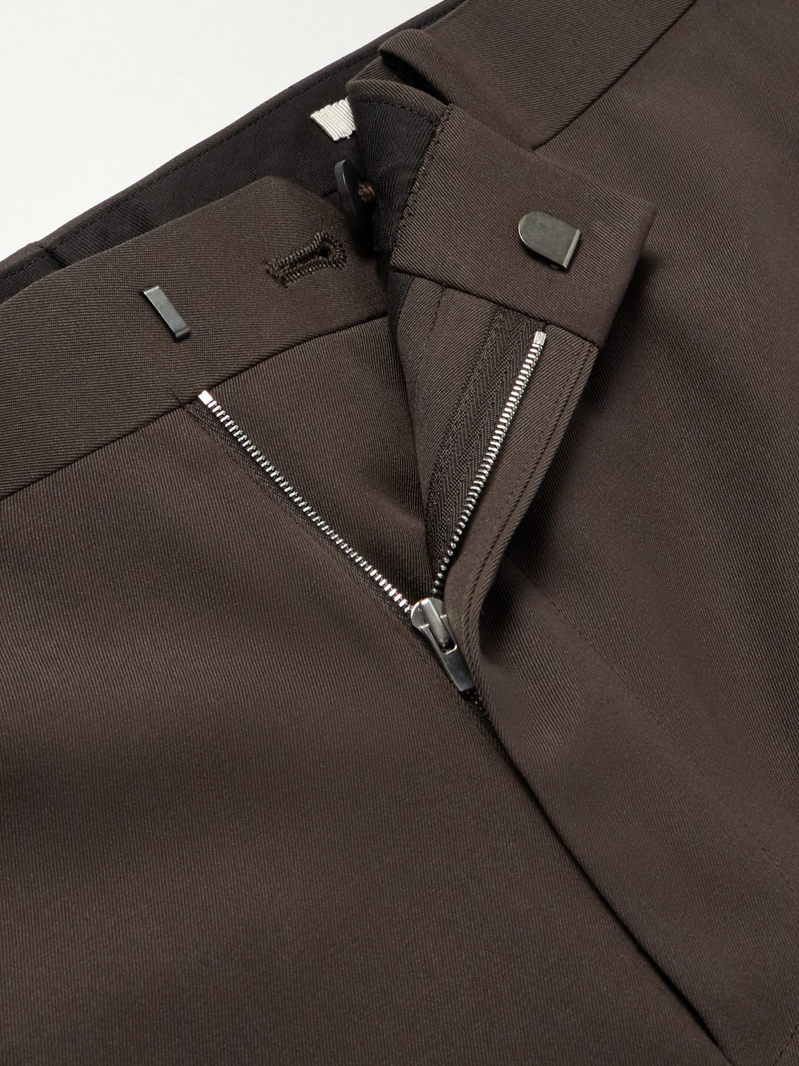 Straight-Leg Wool-Gabardine Trousers