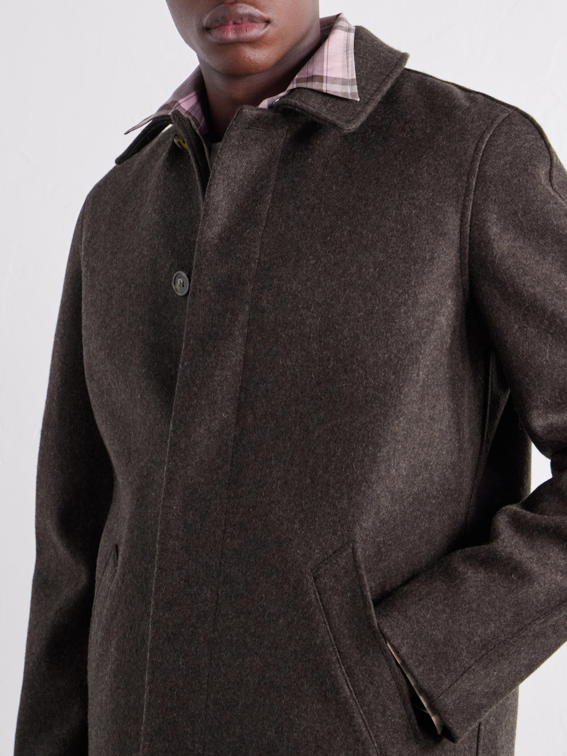 A.P.C. - Auster Brushed Wool-Blend Coat