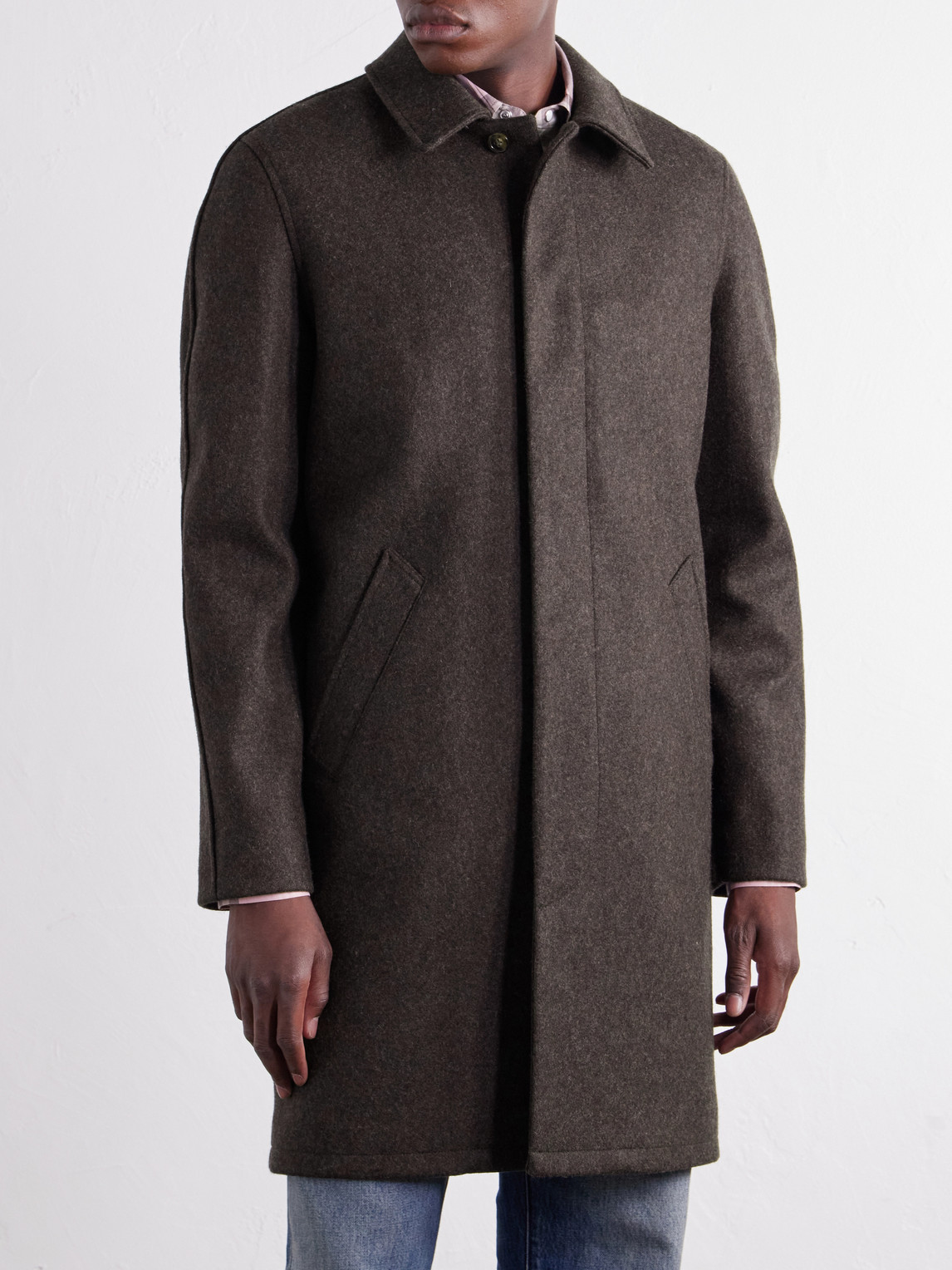 A.P.C. - Auster Brushed Wool-Blend Coat