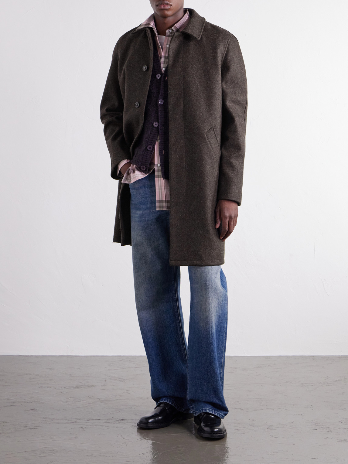 A.P.C. - Auster Brushed Wool-Blend Coat