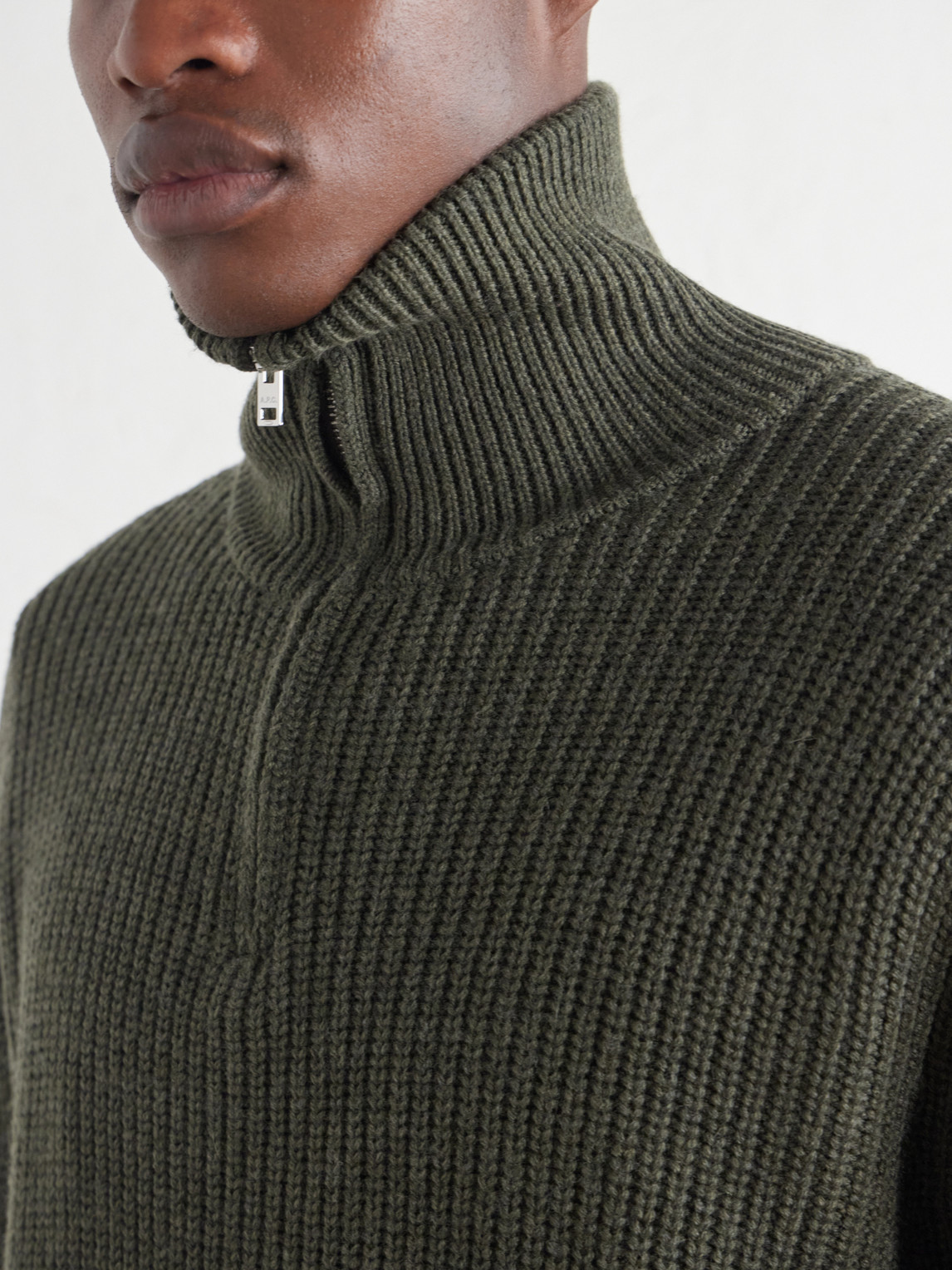 A.P.C. - Virgin Wool Half-Zip Sweater