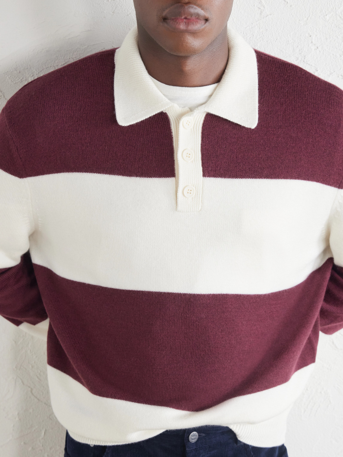 A.P.C. - Logo-Embroidered Striped Virgin Wool Polo Sweater