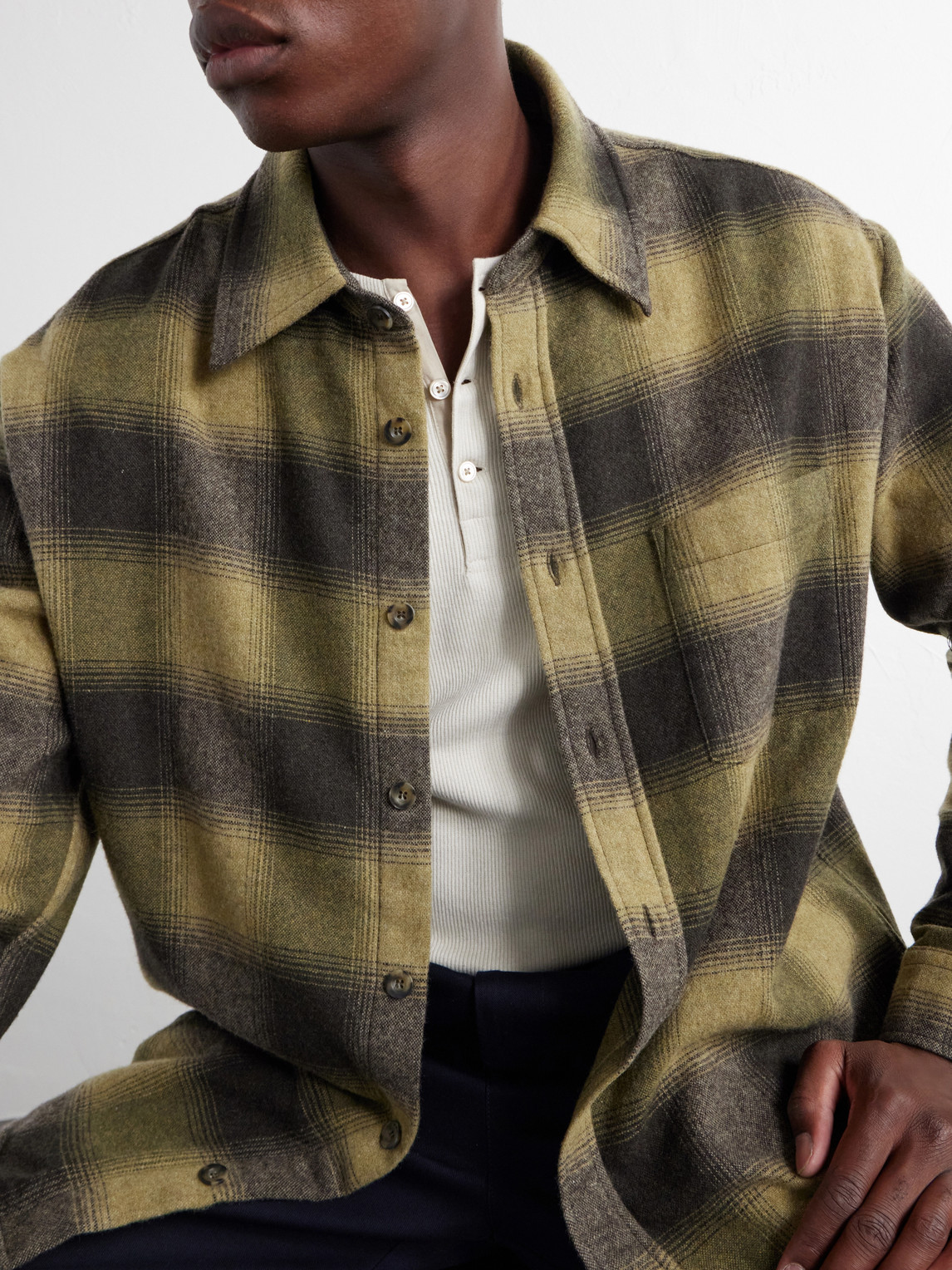 A.P.C. - Malaury Checked Wool-Blend Flannel Shirt