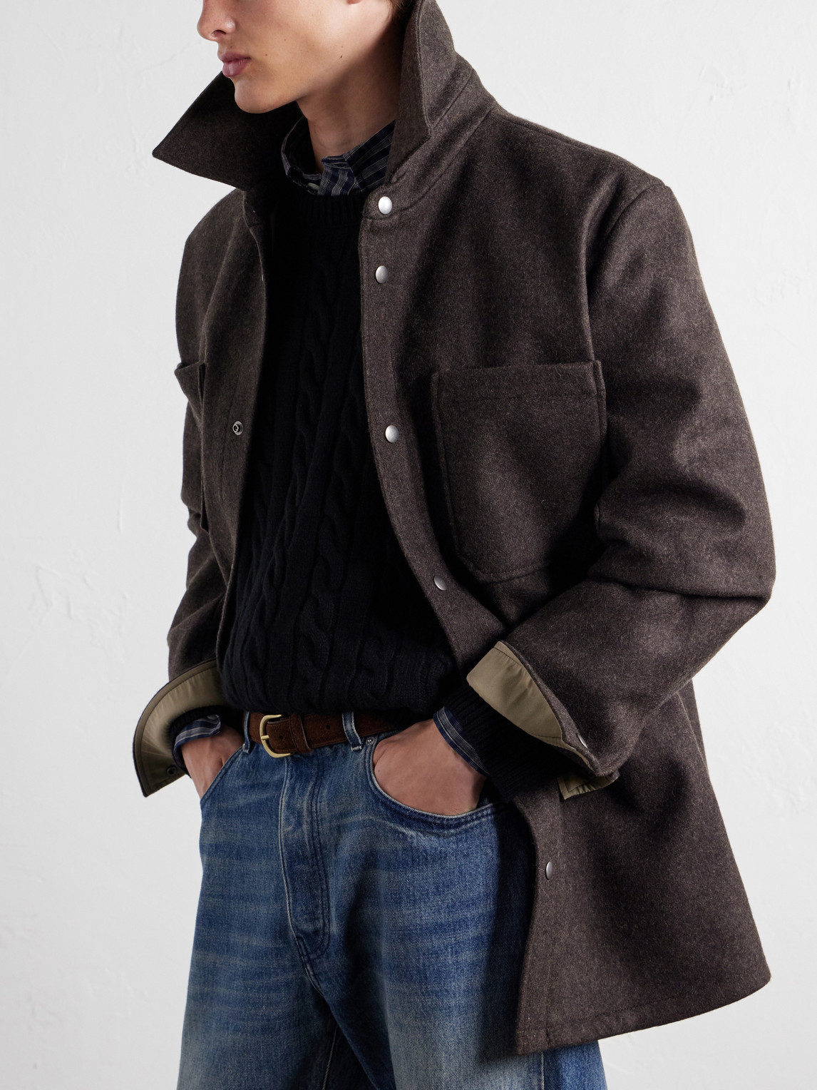 A.P.C. - Marcel Wool-Blend Felt Overshirt