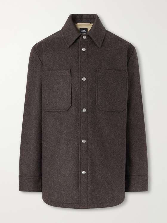 APC Marcel Wool-Blend Felt Overshirt