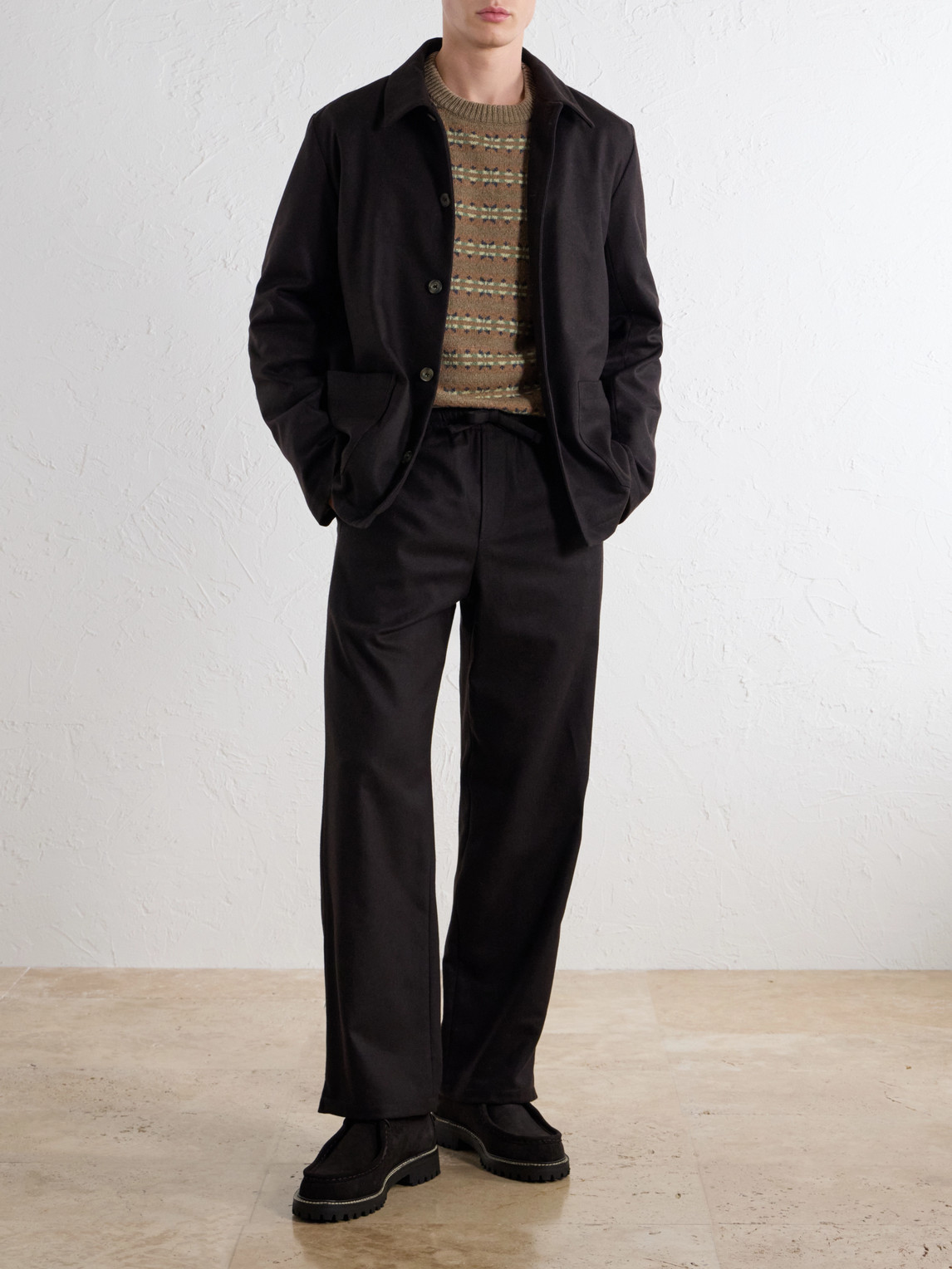 A.P.C. - Vincent Straight-Leg Wool-Blend Drawstring Trousers
