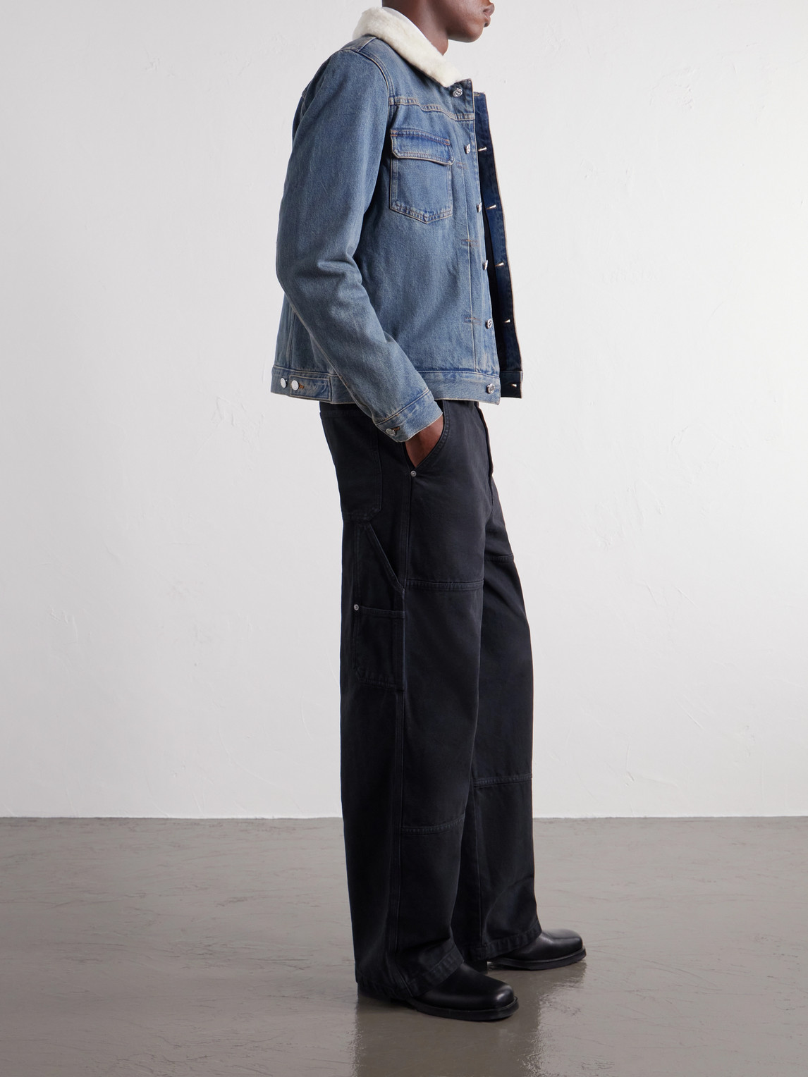 A.P.C. - Don Wide-Leg Panelled Jeans
