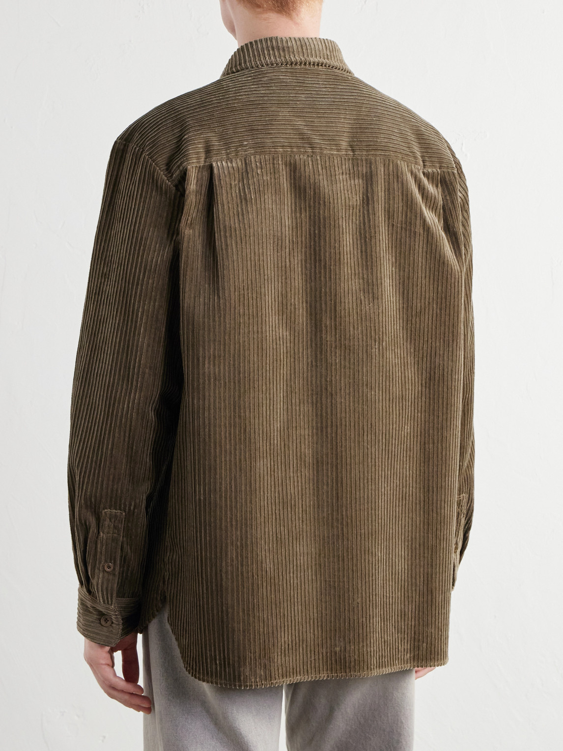 A.P.C. - Mateo Logo-Embroidered Cotton-Corduroy Shirt