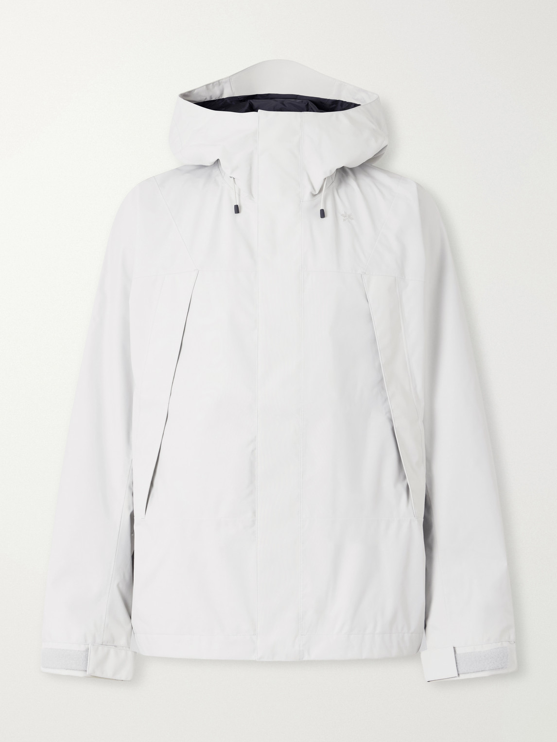 Goldwin Barite Hooded Panelled Shell Ski Jacket In Neutrals