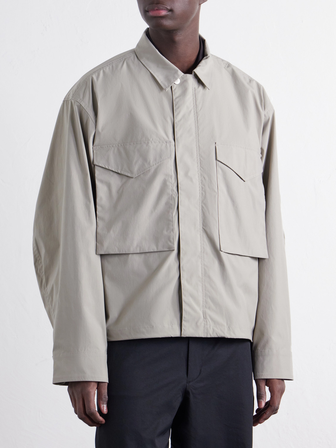 Goldwin Shell Ski Jacket In Gray