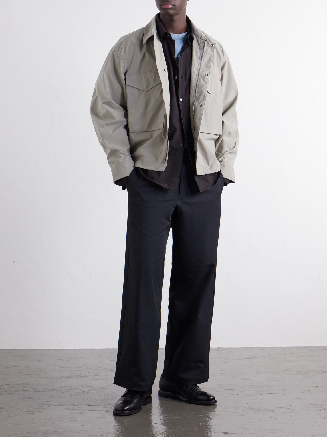 Goldwin Shell Ski Jacket In Gray