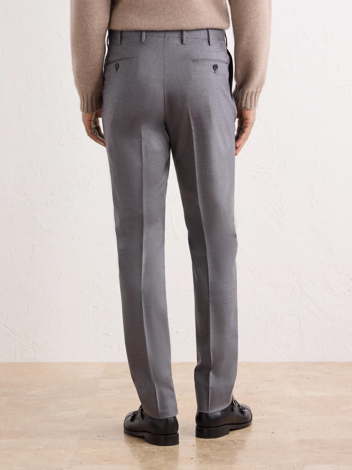 Incotex Straight-Leg Tropical Wool Suit Trousers