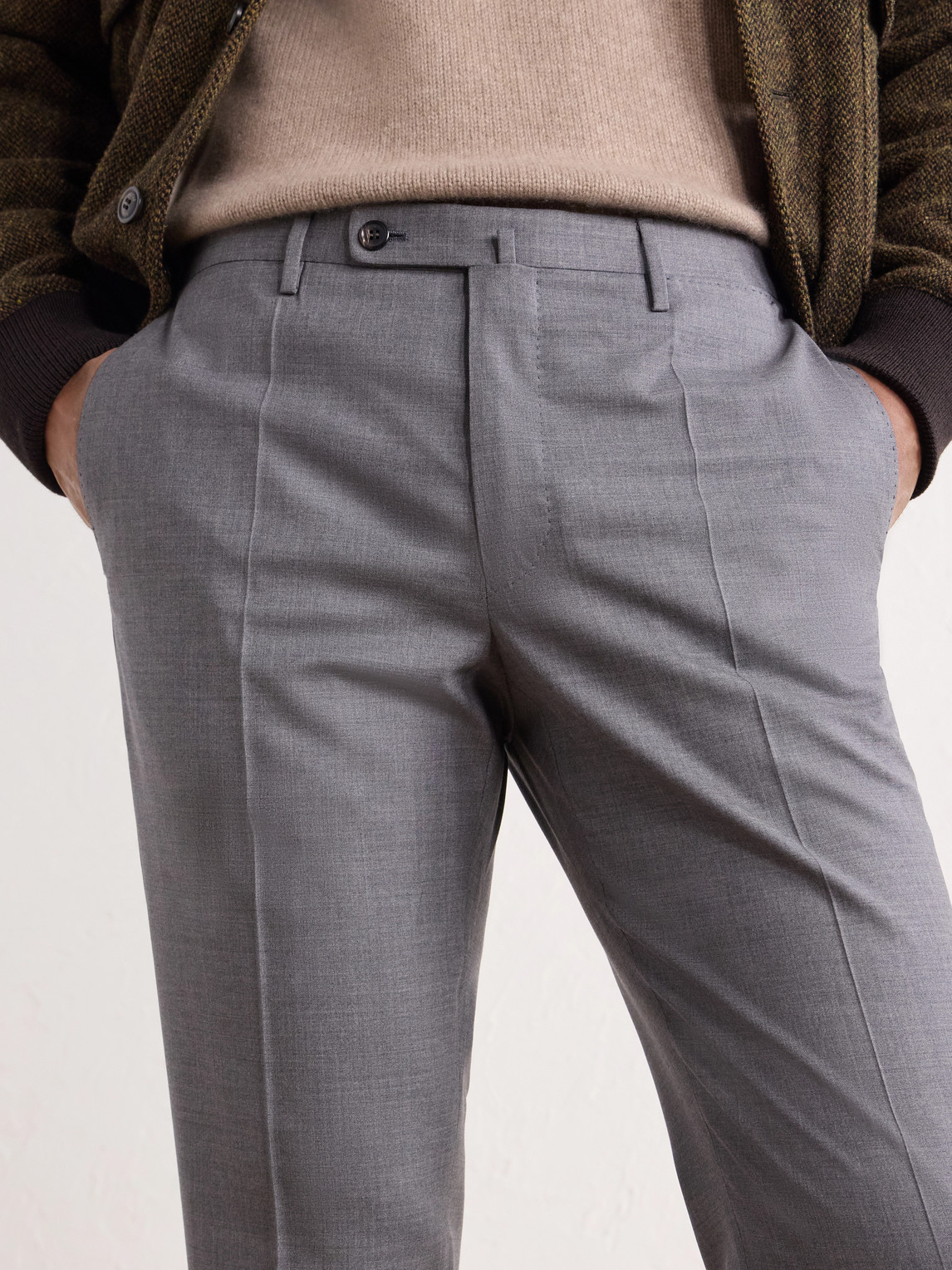 Incotex Straight-Leg Tropical Wool Suit Trousers
