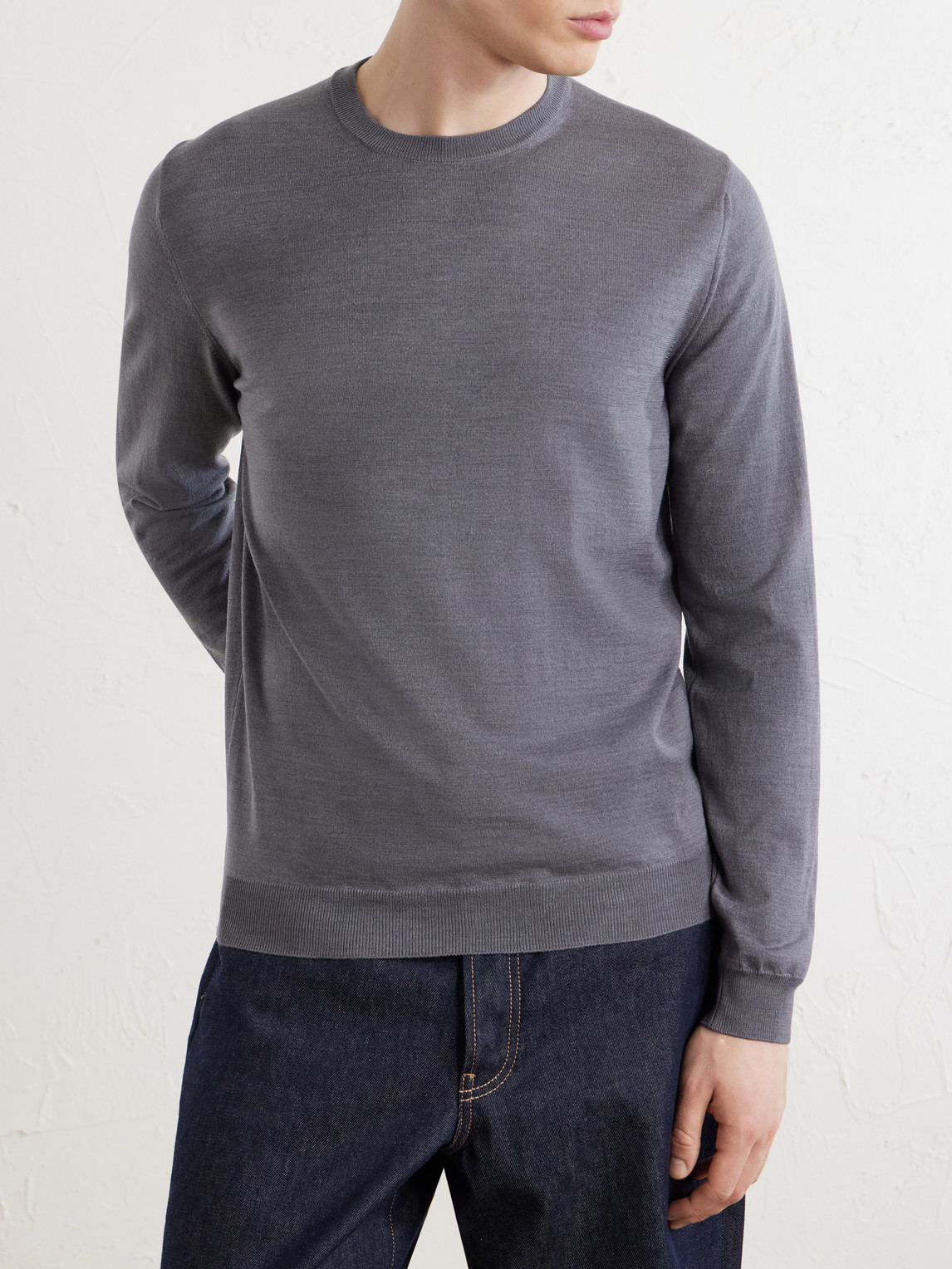 Slowear Wool-blend Sweater In Gray