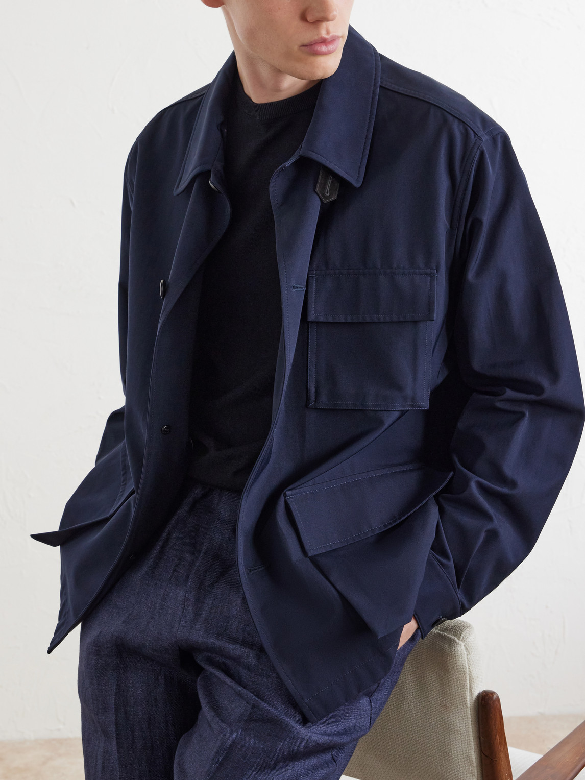Slowear Wool-blend Sweater In Blue