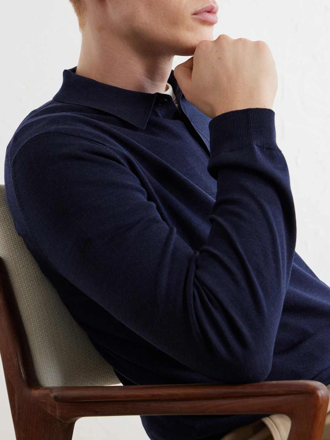 Slowear Slim-Fit Flexwool Polo Shirt - Men | Thumbnail 5