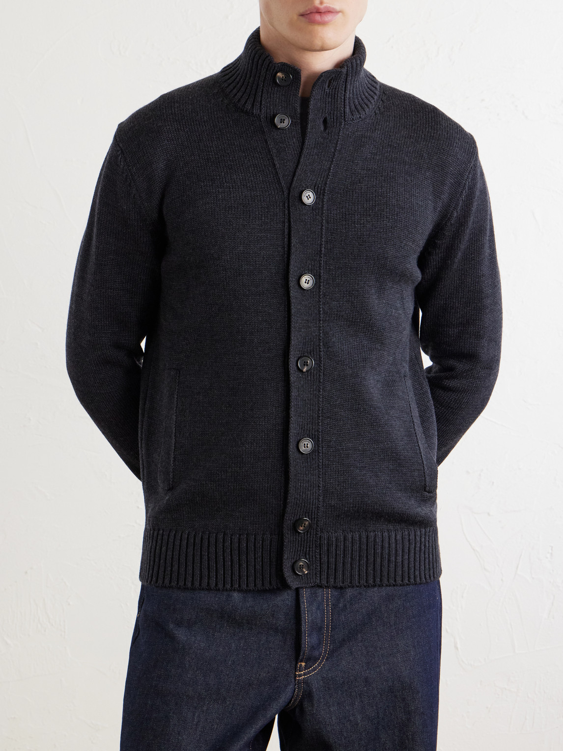Slowear Wool Cardigan - Men | Thumbnail 3
