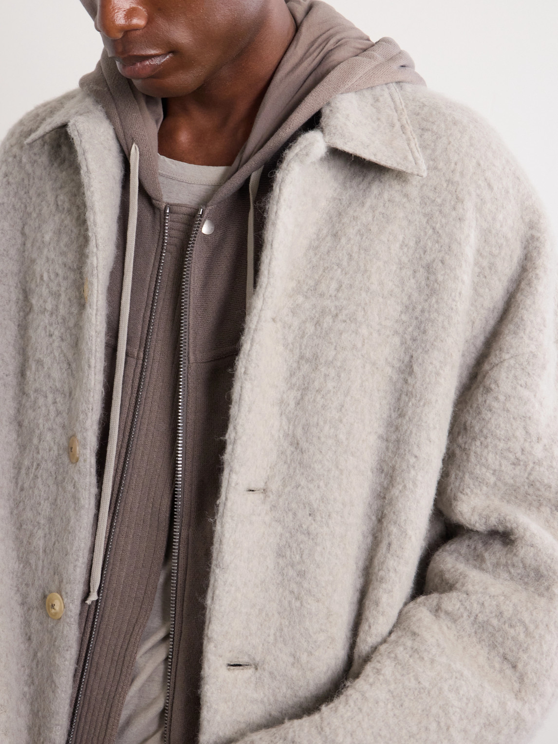Brad Alpaca-Blend Bouclé Coat