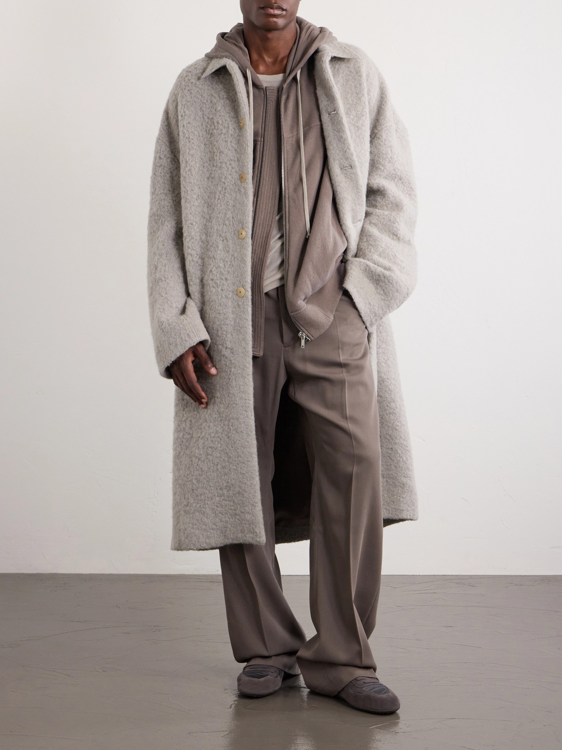 Brad Alpaca-Blend Bouclé Coat